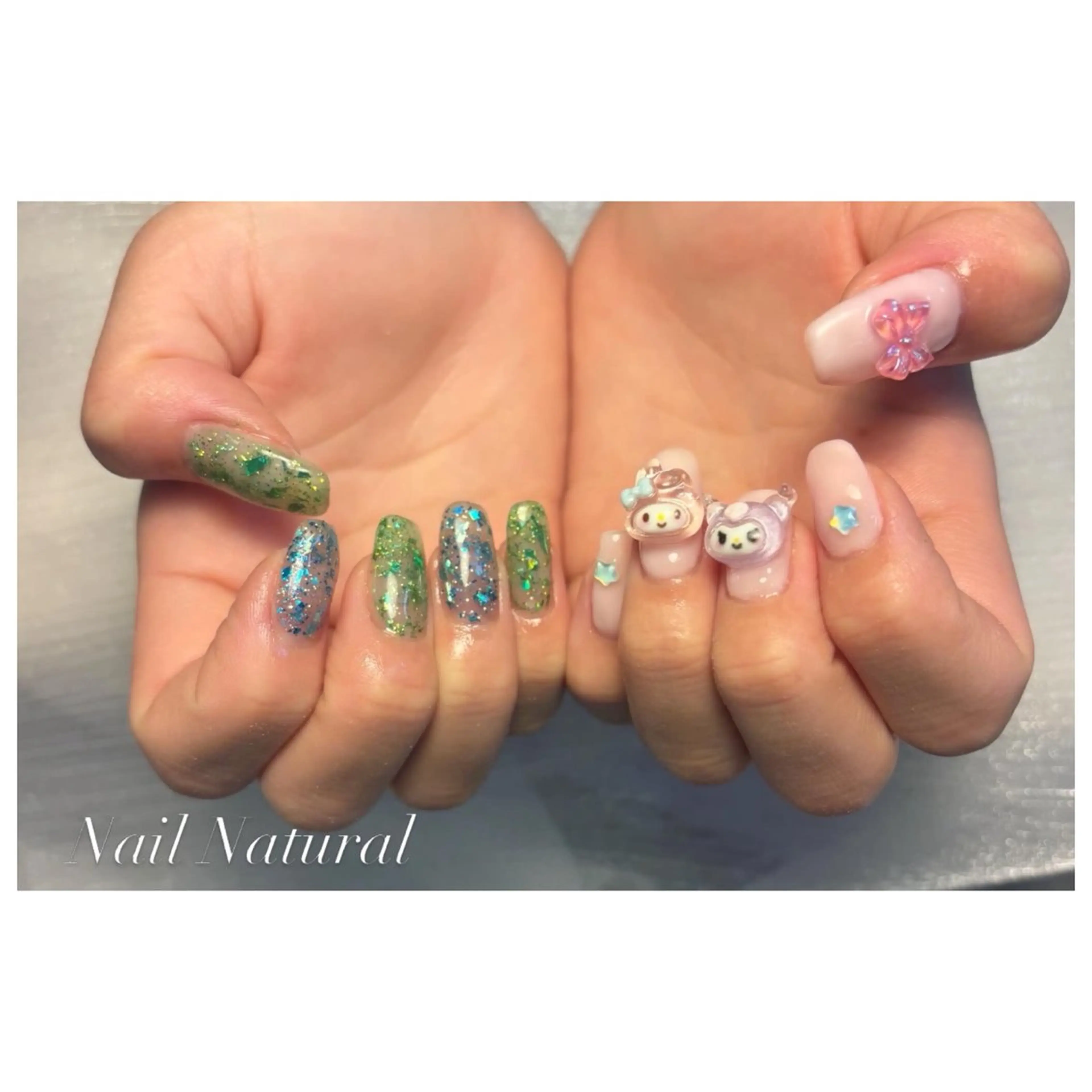 ネイル グラデーション ラメ(グリッター) ラメグラデーション 持ち込み 春ネイル ハンドネイル Nail salon Natulalのネイルデザイン