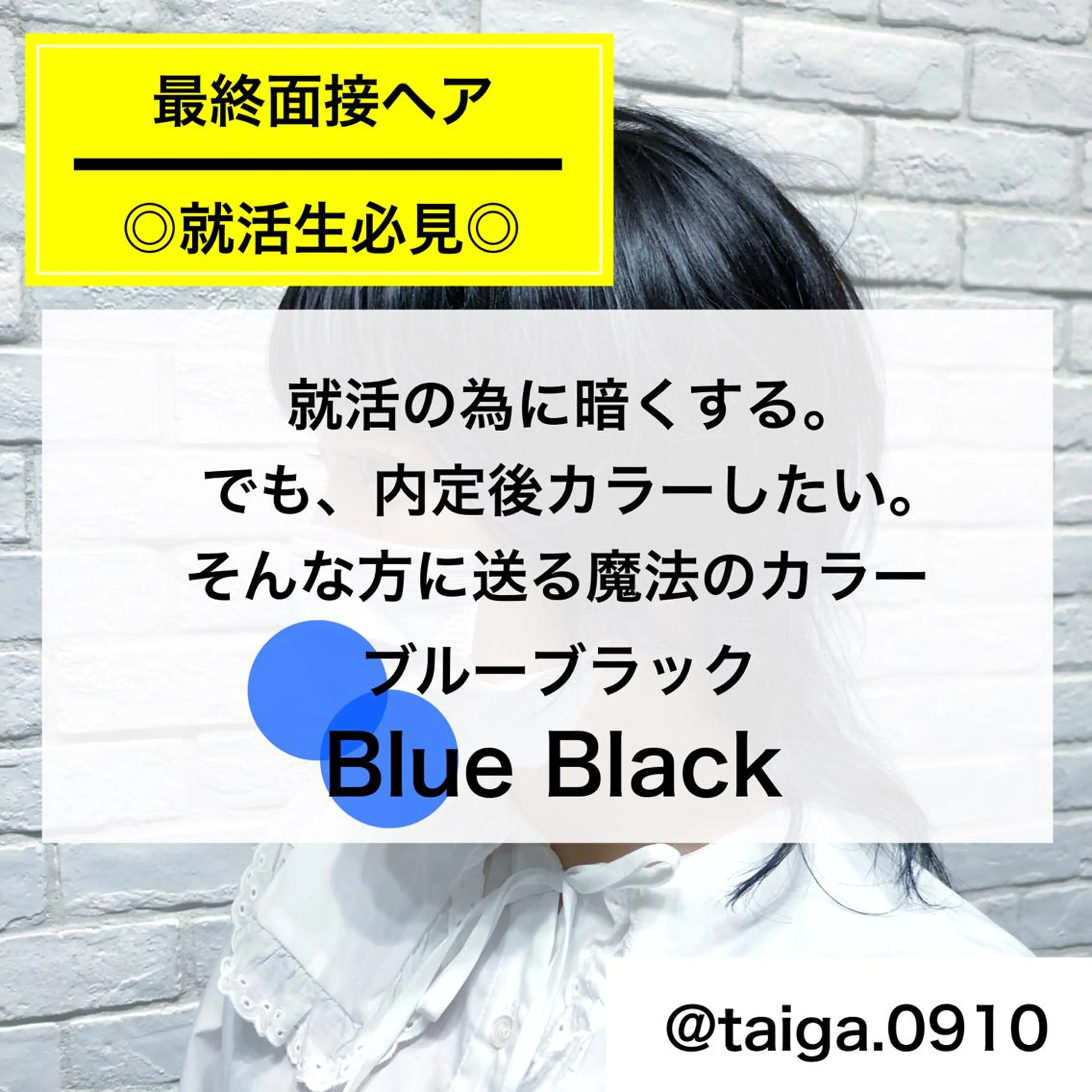 ショート カラー 黒髪 ブルーカラー ブルーブラック 透明感カラー レディースヘア💫 加藤たいが🐯のヘアスタイル