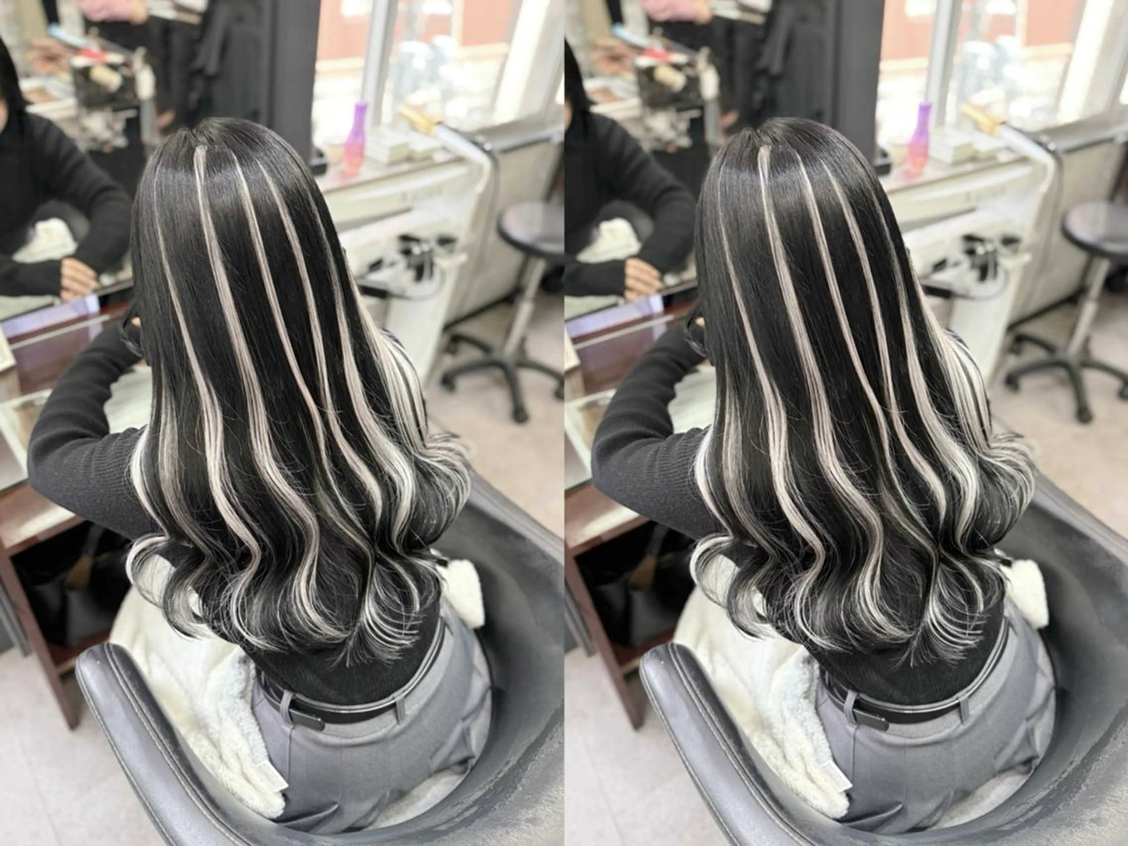 ロング カット ヘアカラー トリートメント 💎馴染むエクステ× 縮毛矯正TOMO💎のヘアスタイル