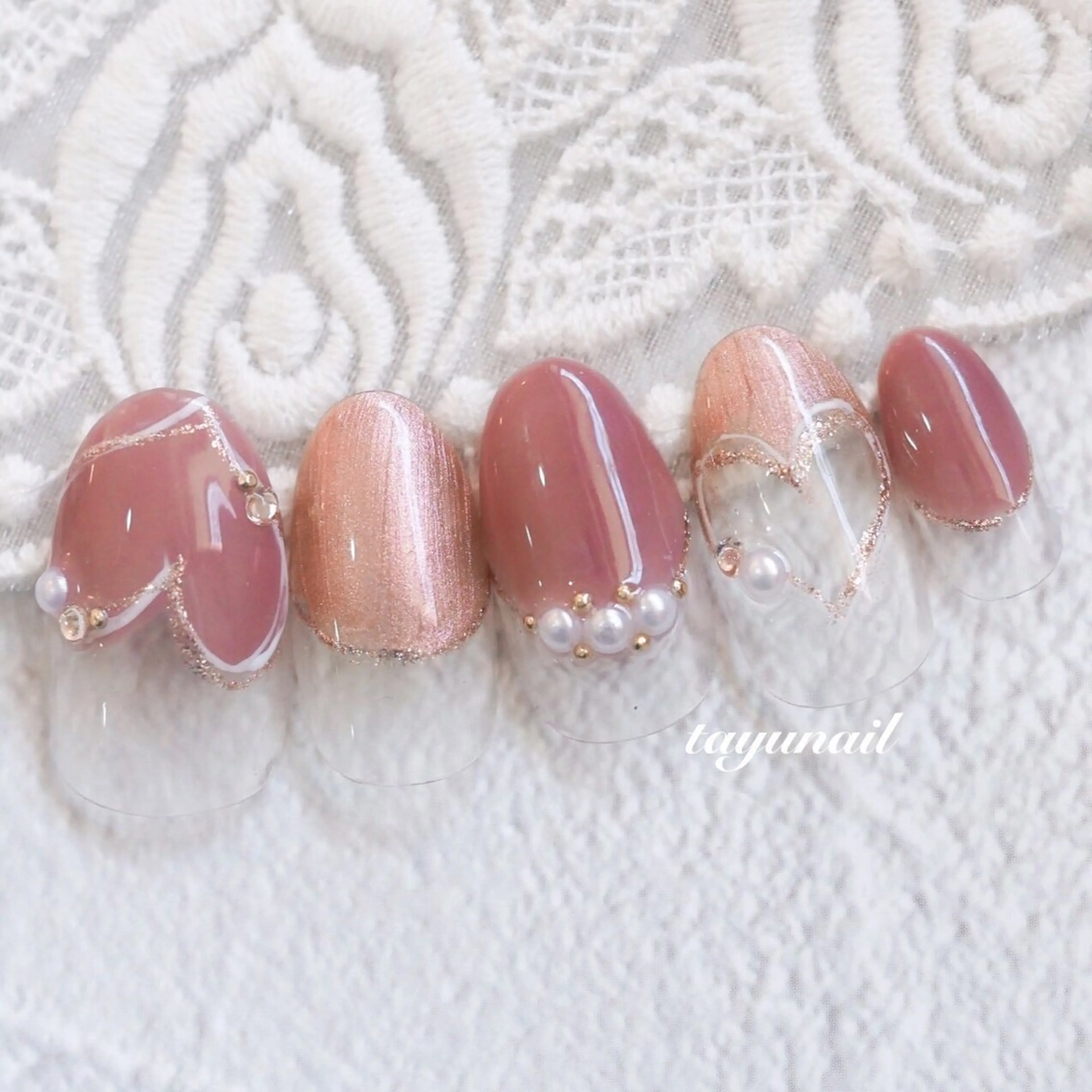 ネイル アートネイル ジェルネイル パラジェル 冬ネイル ネイルサロン 【たゆnail】のネイルデザイン