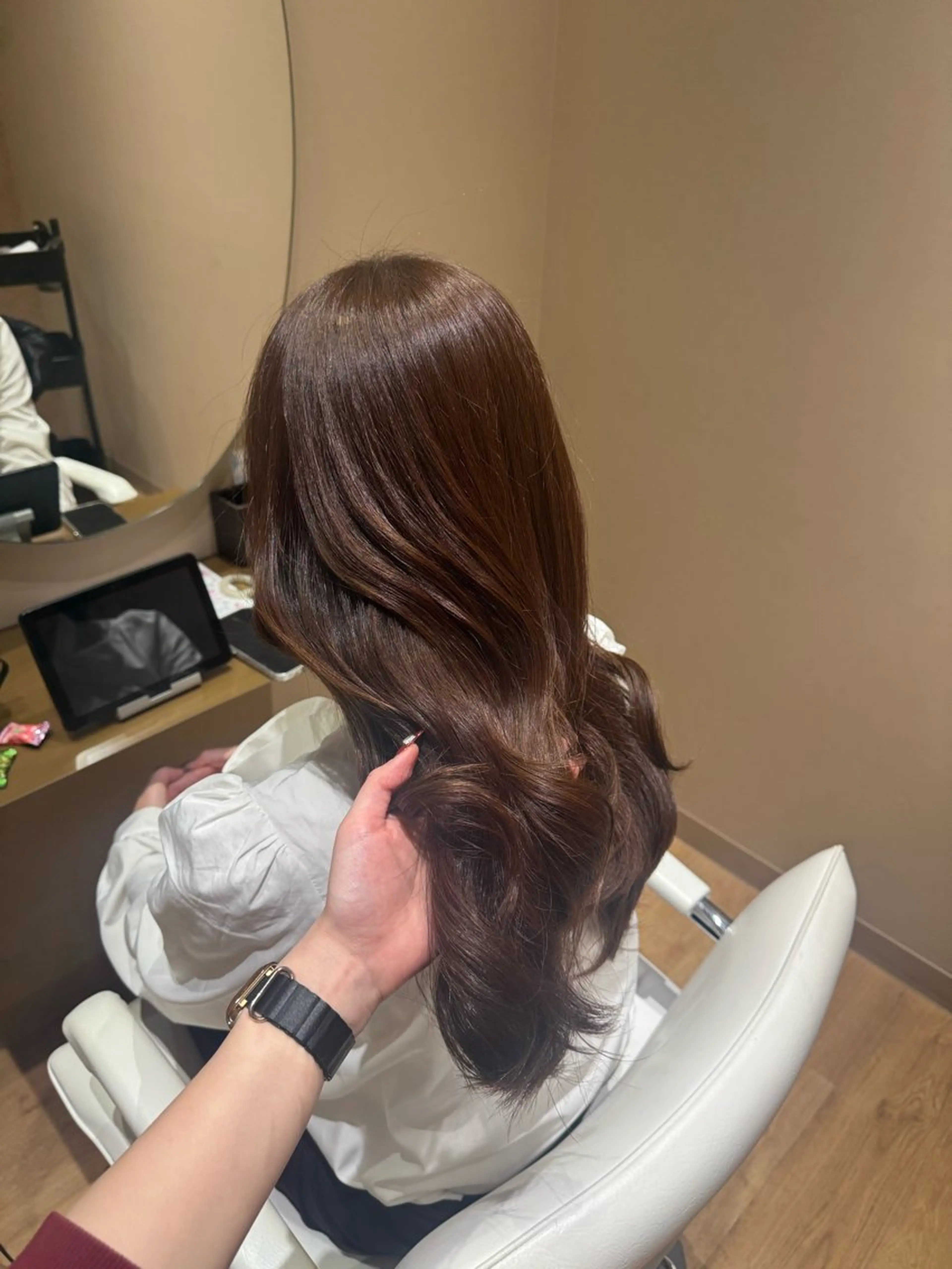 ロング カット ヘアカラー トリートメント 黒島優香🦋 /縮毛矯正/髪質改善のヘアスタイル