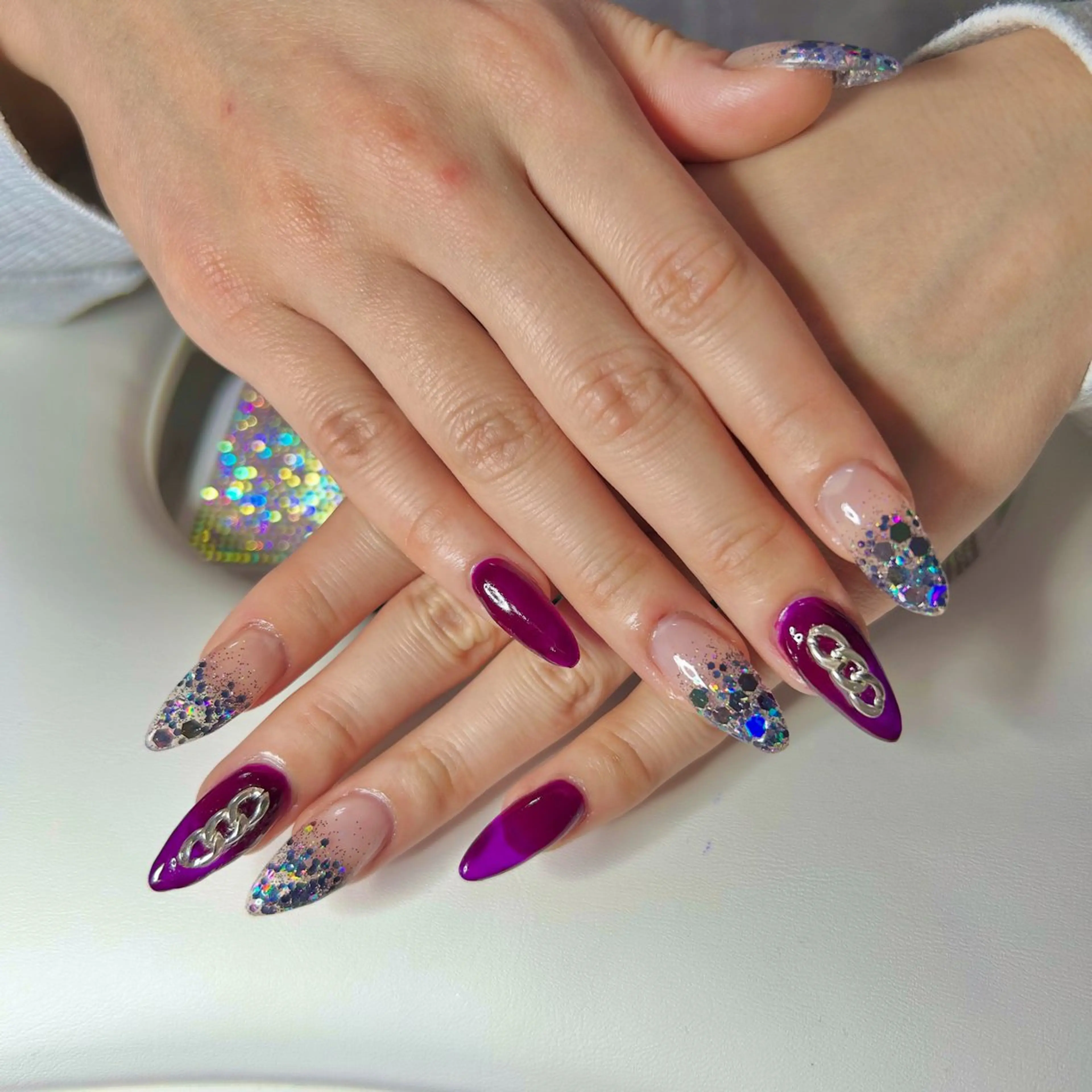 ネイル ホログラムネイル 【malunail】 まるねいるのネイルデザイン