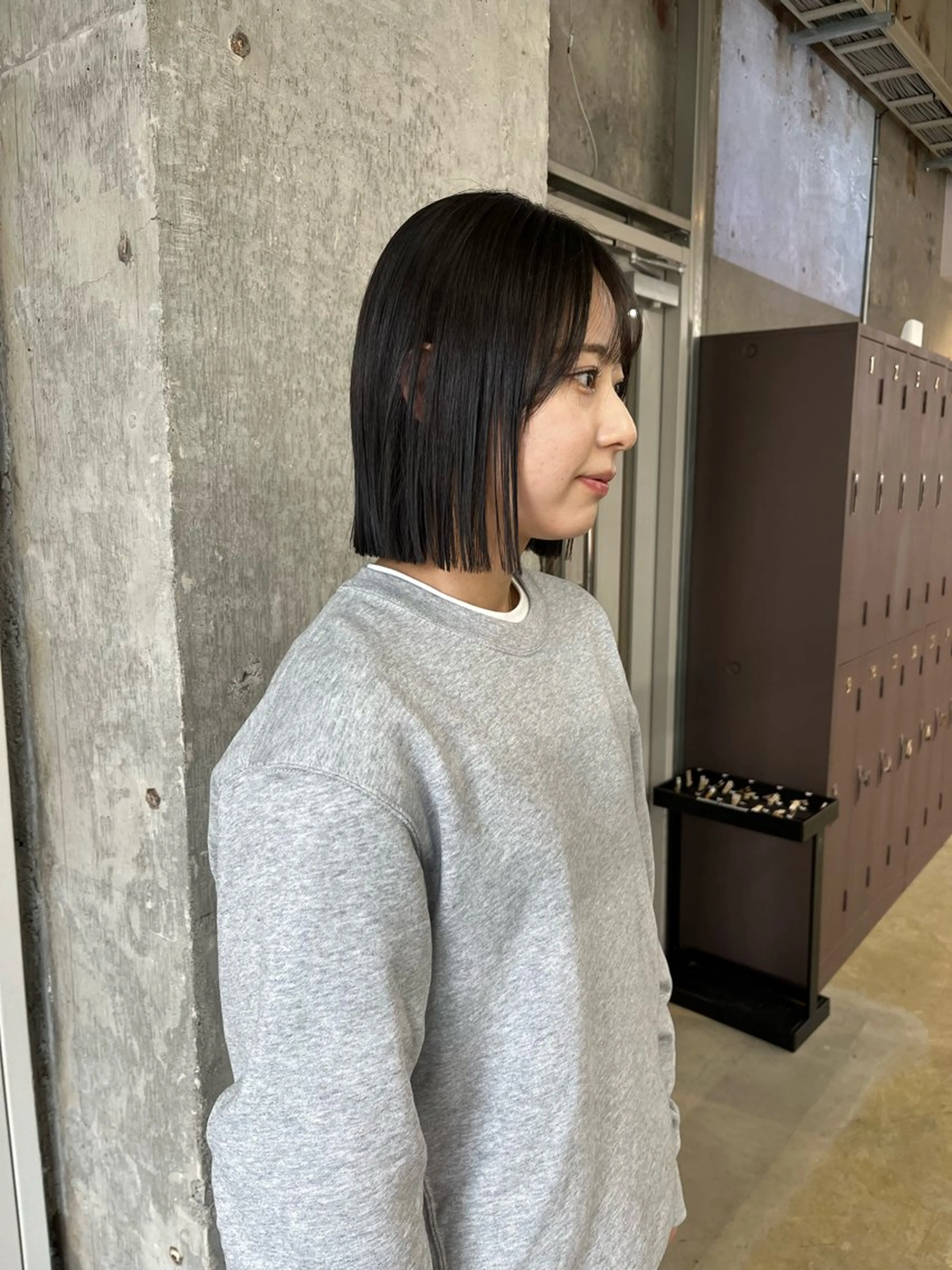 ミディアム 酸性ストレート 縮毛矯正 小木曽智美 /ボブ/ショートのヘアスタイル