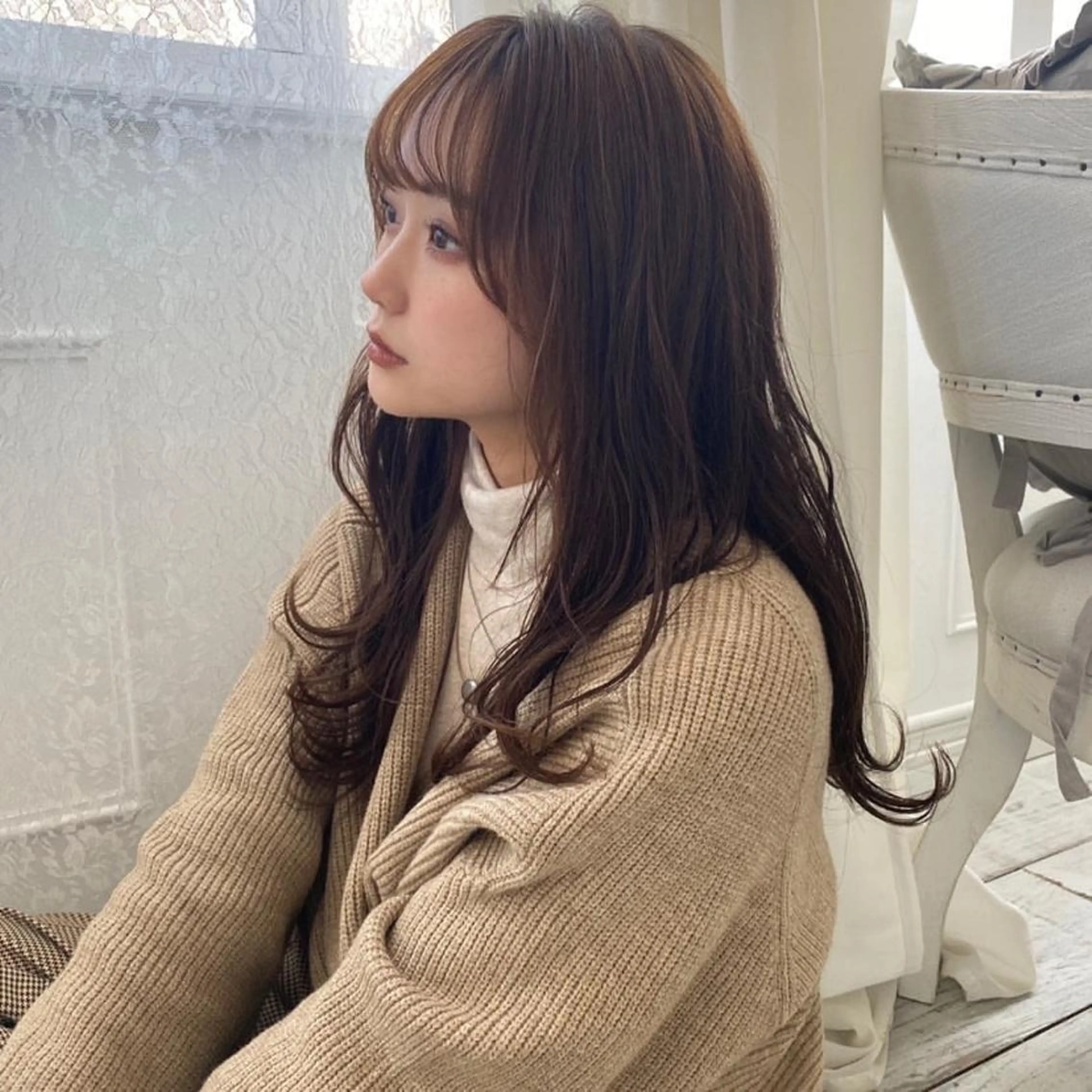 セミロング カット ヘアカラー トリートメント ボブ& 髪質改善FUMIYAのヘアスタイル