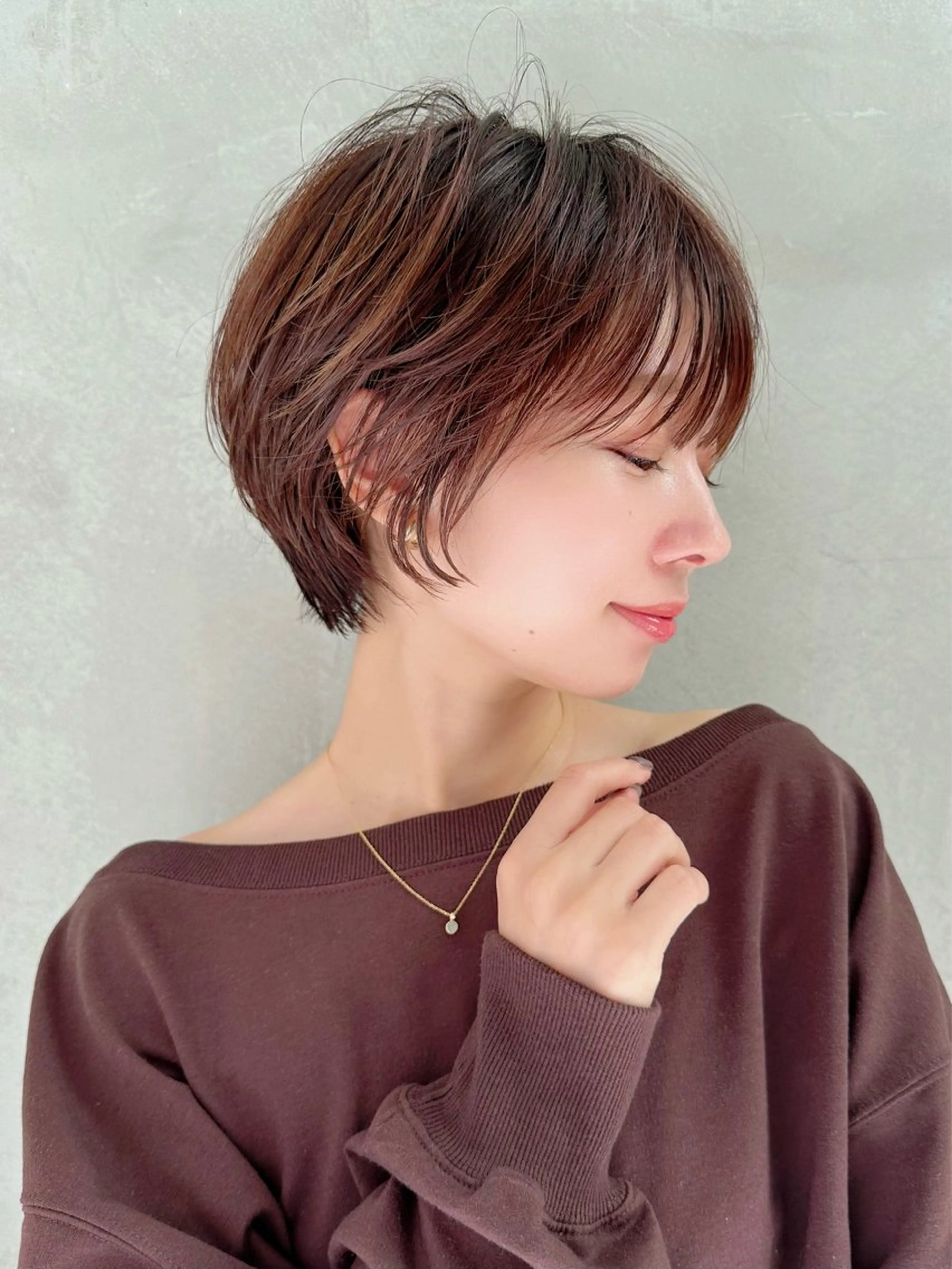 ショート ショートレイヤー 顔まわりレイヤー ハッシュカット レイヤーカット ショートヘア カット ヘアカラー トリートメント ヘッドスパ taiga レイヤー /髪質改善/矯正🌈のヘアスタイル