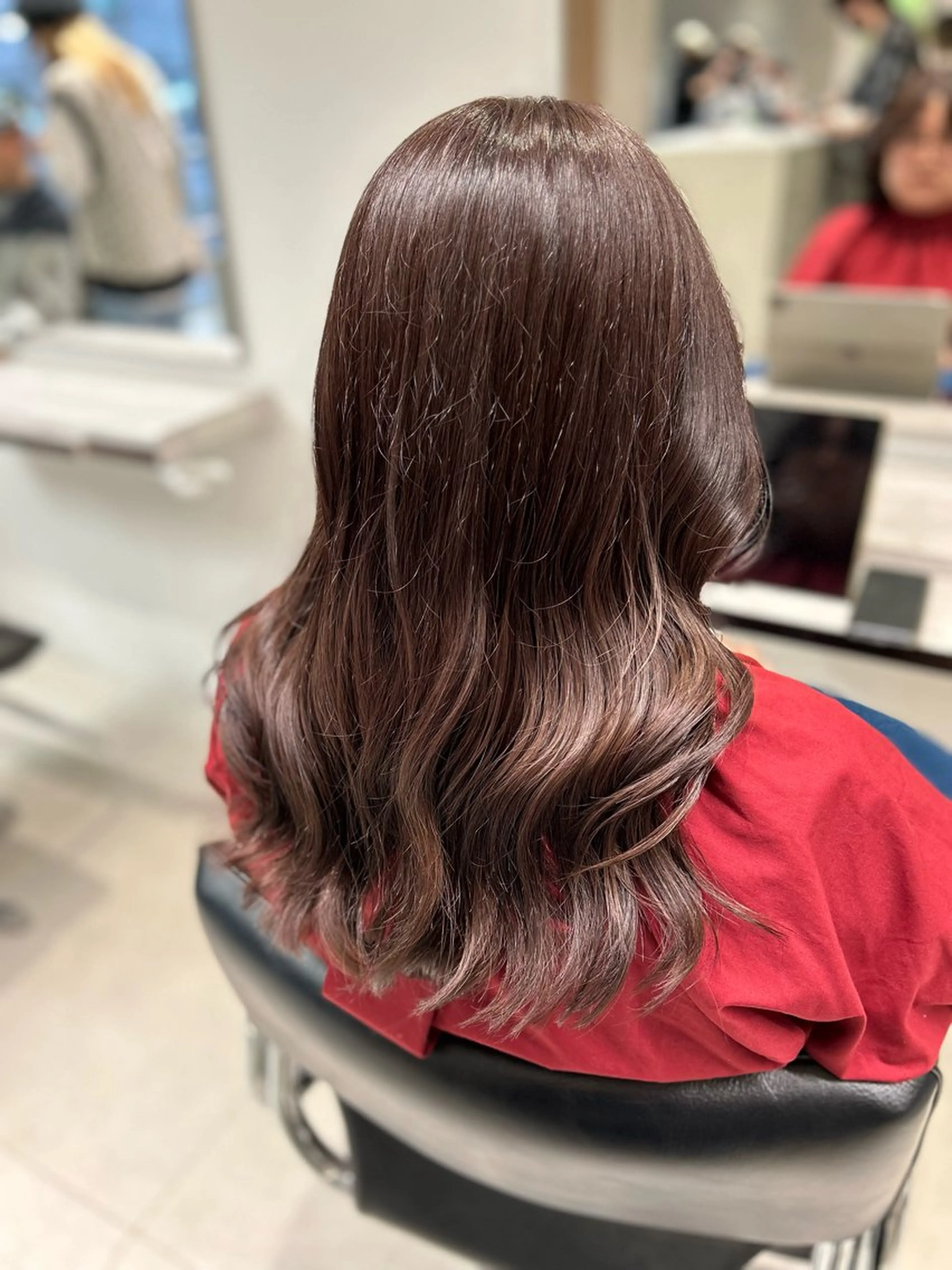 セミロング カラー ヘアカラー トリートメント 🤍🐰韓国ヘア/ レイヤー🤍菅原麻里のヘアスタイル