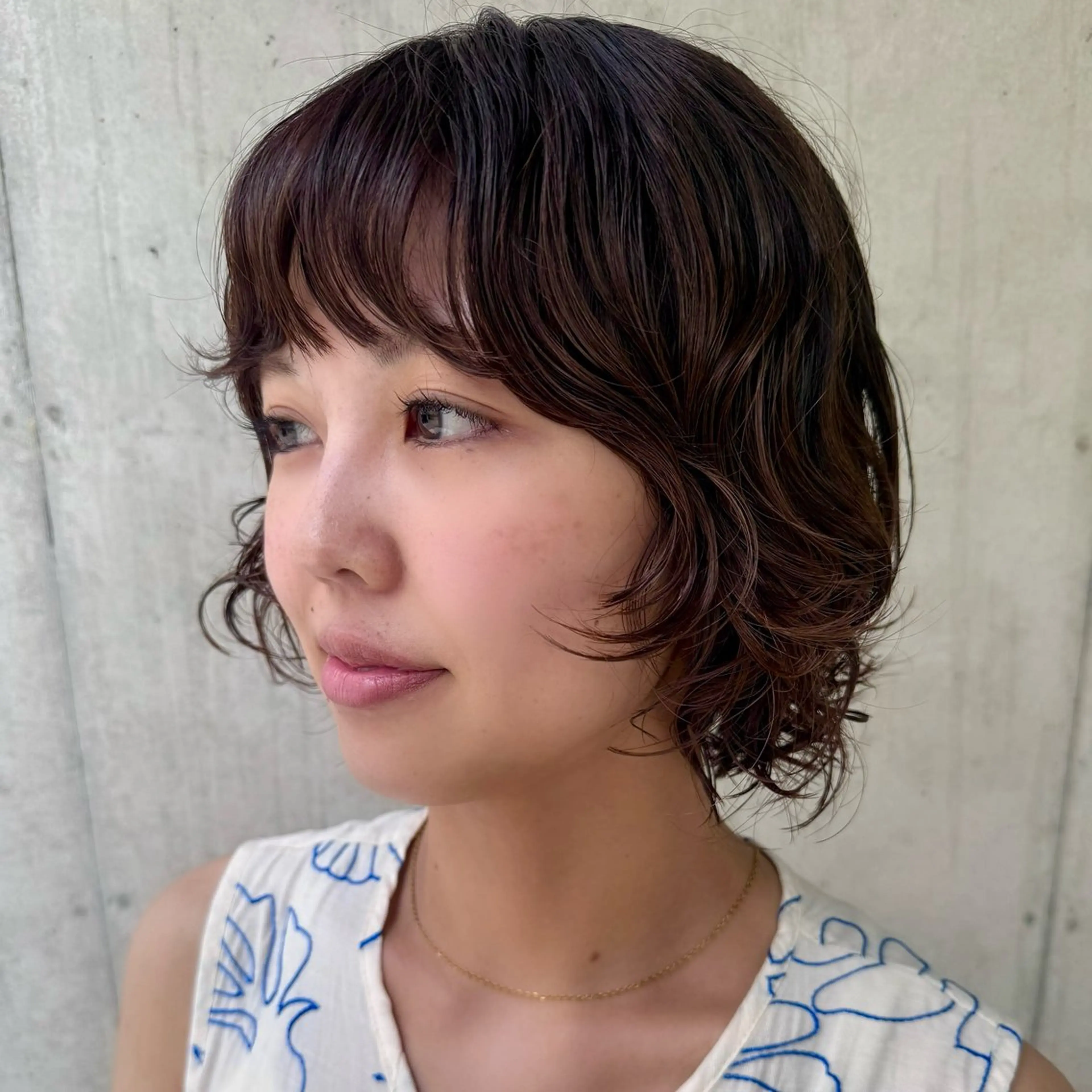 ミディアム パーマ カット パーマ トリートメント 似合わせレイヤー/ パーマヘア/高倉のヘアスタイル