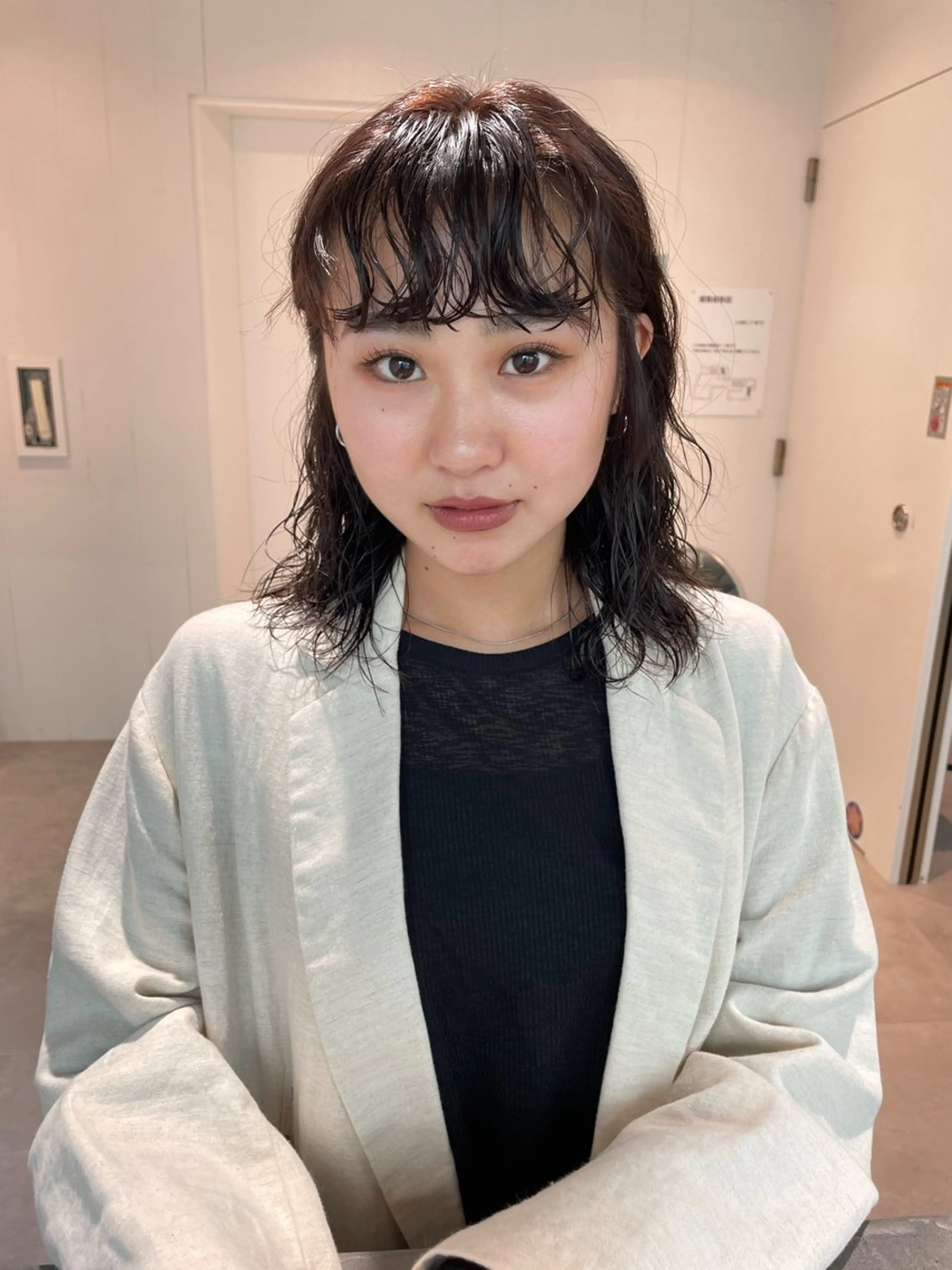 ミディアム パーマ ミディアムレイヤー ミディアムパーマ レイヤーカット パーマ/パーマ落とし 【Kouta】のヘアスタイル