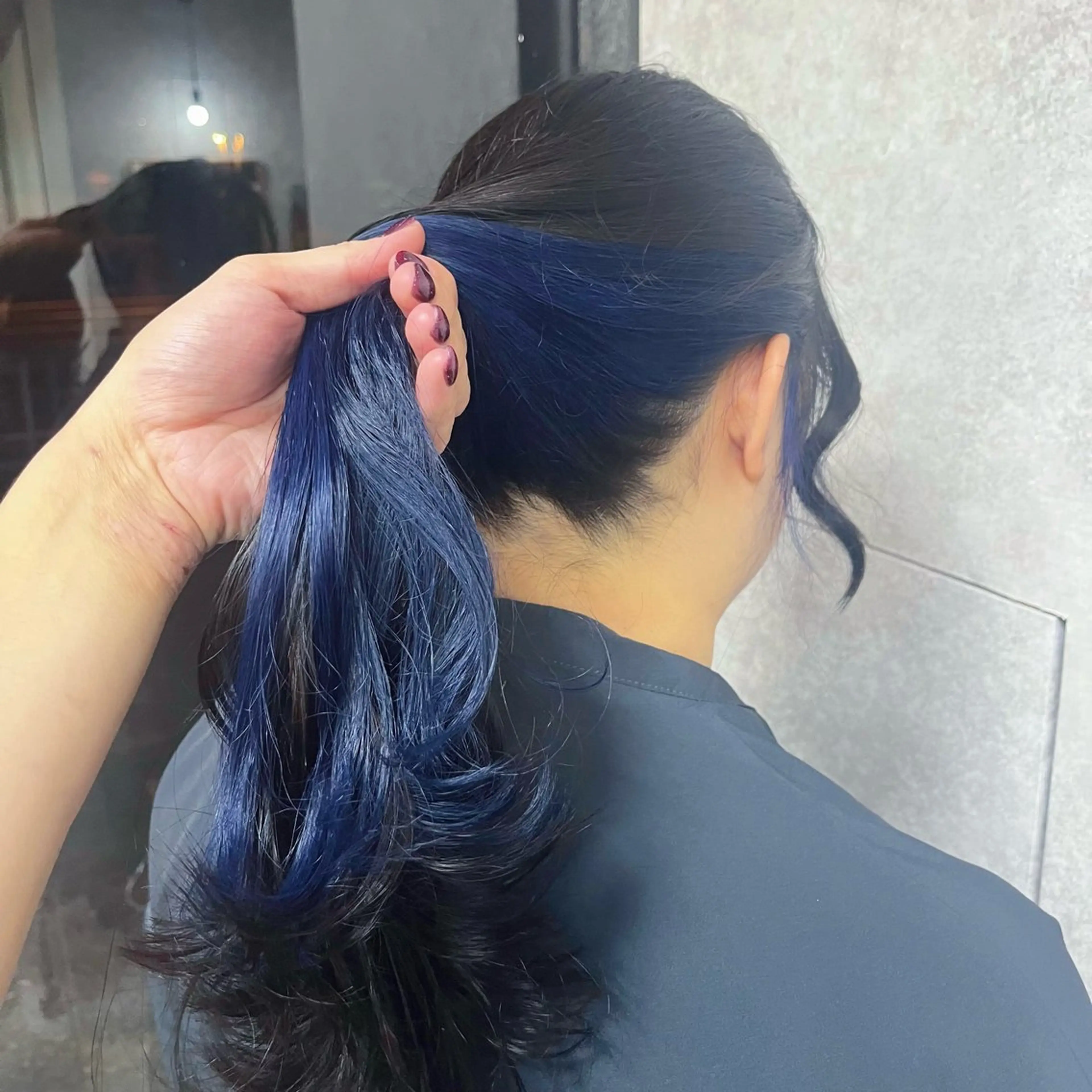 ロング カラー グレージュ ネイビーカラー SHUN 🫧透明感カラー🫧のヘアスタイル