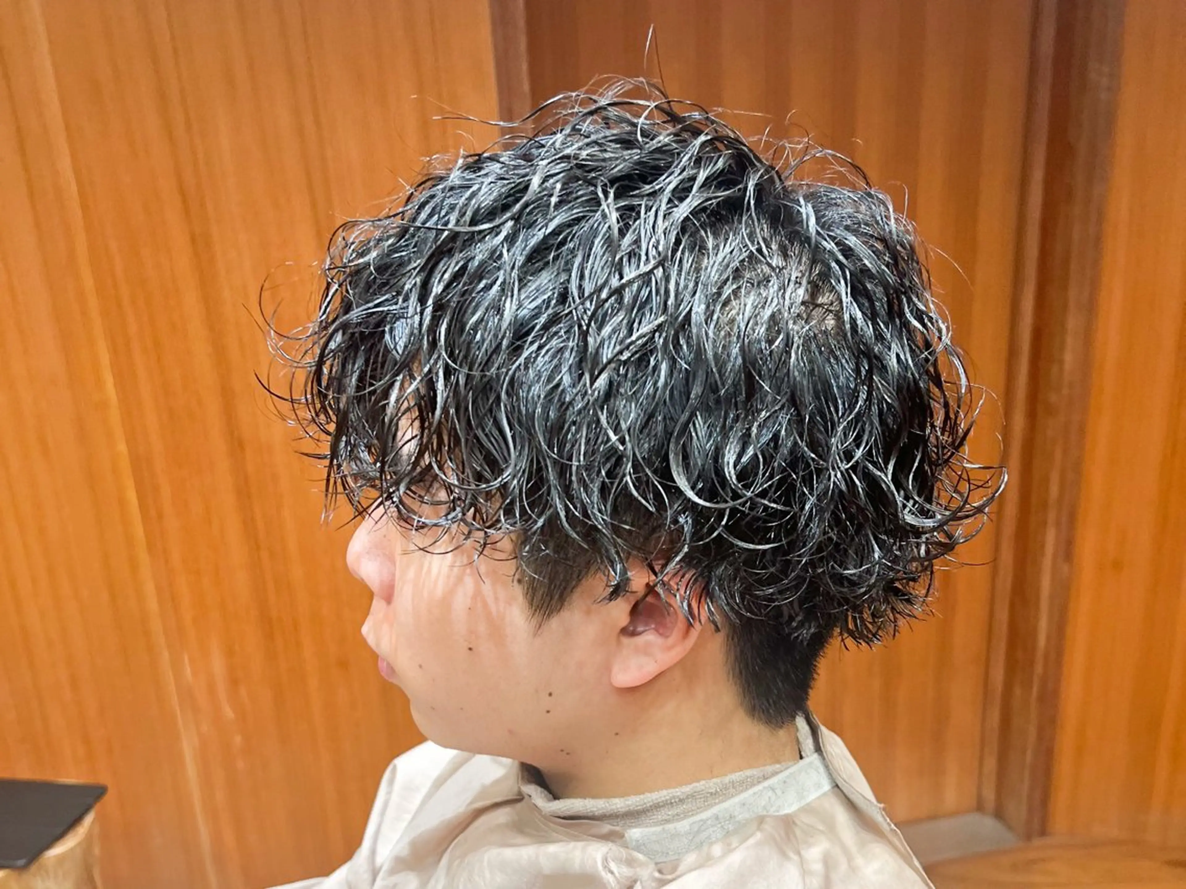 ショート パーマ メンズ マッシュ メンズパーマ 波巻きパーマ スパイラルパーマ カット パーマ トリートメント 平尾薬院メンズカット FLICK/パーマのヘアスタイル