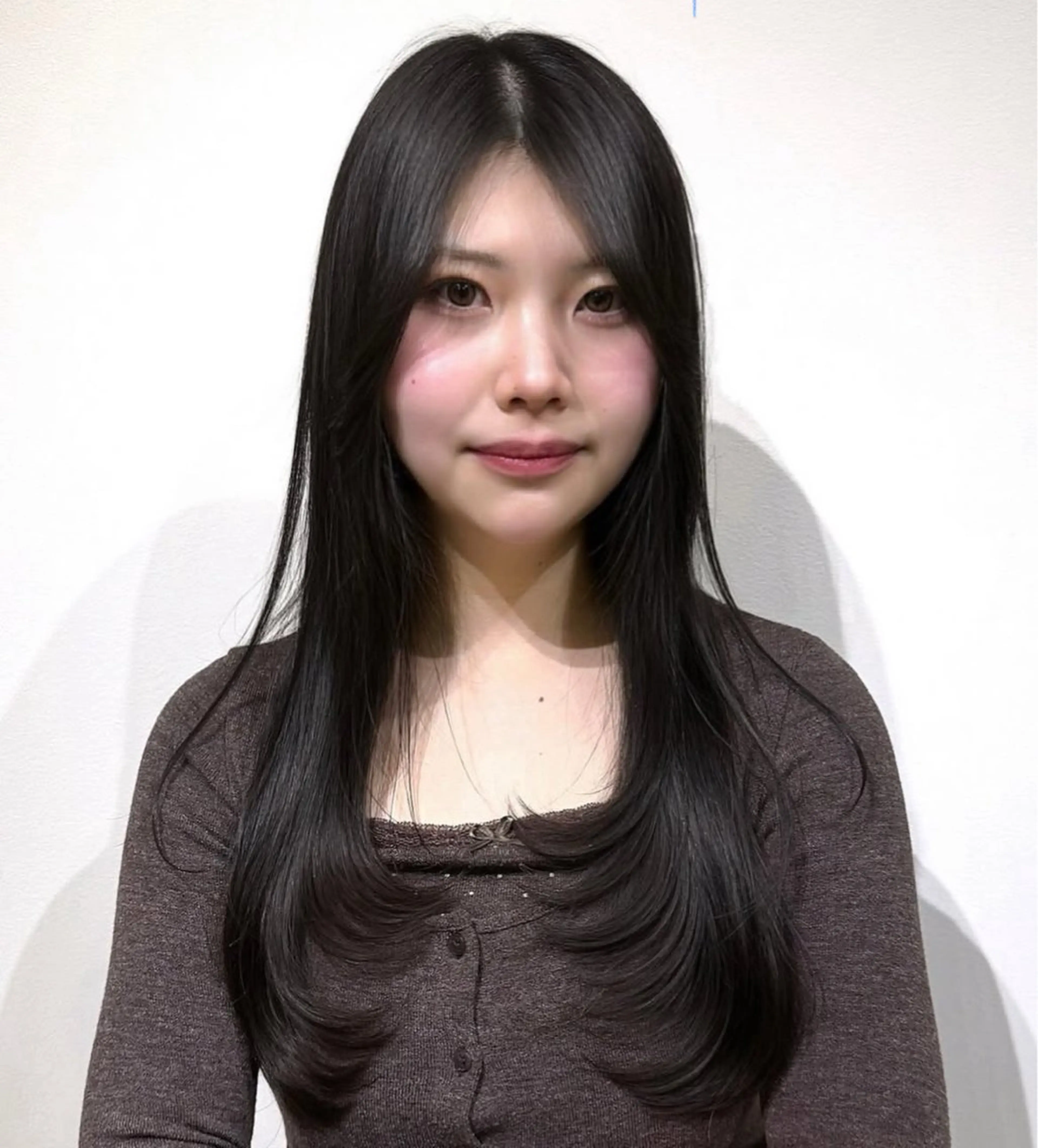 ロング レイヤーカット カット トリートメント yuuka 🖤韓国ヘア🖤のヘアスタイル