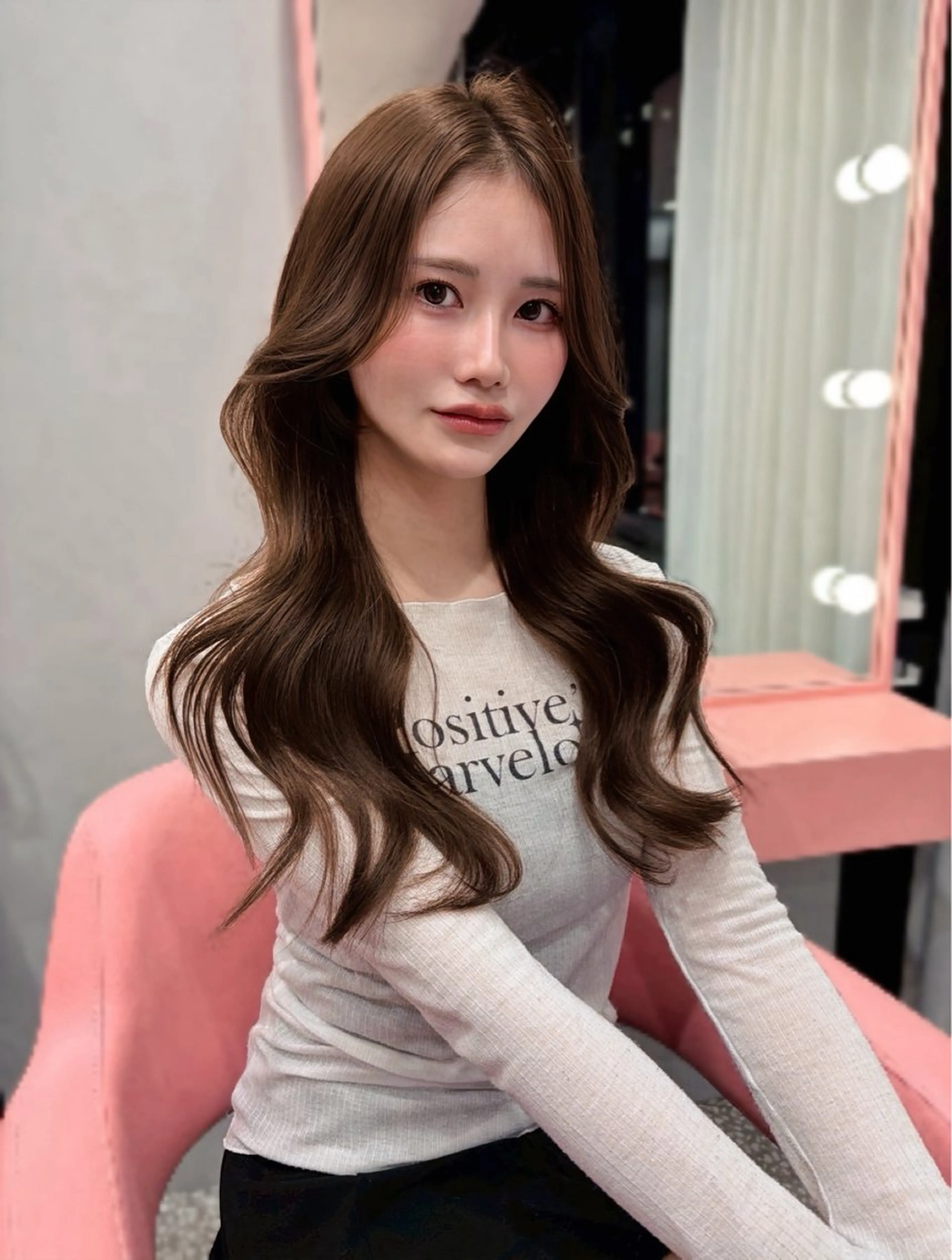 カラー ベージュカラー ブリーチ 透明感カラー 韓国風カラー ブリーチなしカラー ヘアカラー トリートメント 木串 楽人のヘアスタイル