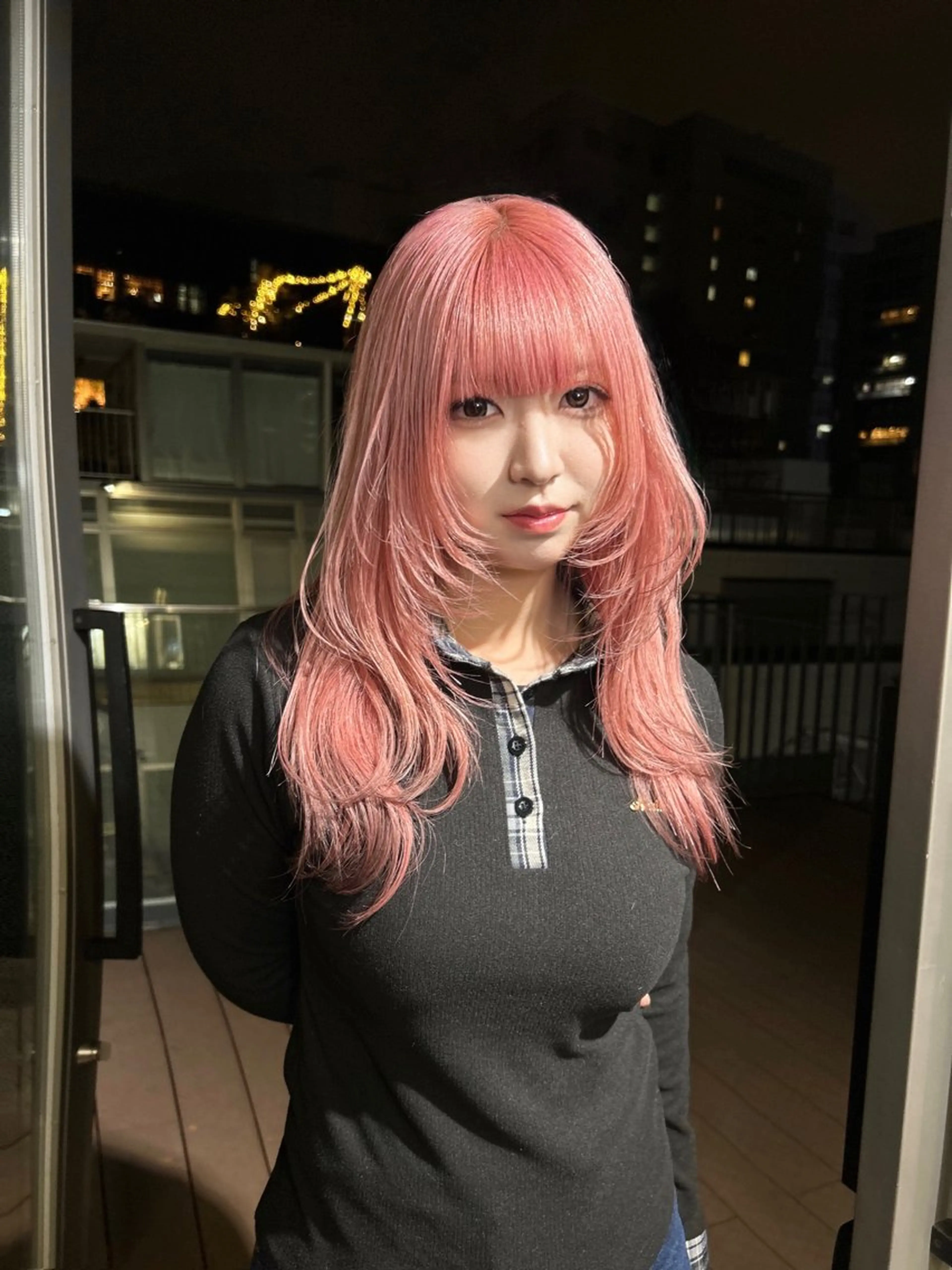 セミロング カラー ブリーチ ケアブリーチ デザインカラー ハイトーンカラー ヘアカラー 鈴木 華奈のヘアスタイル