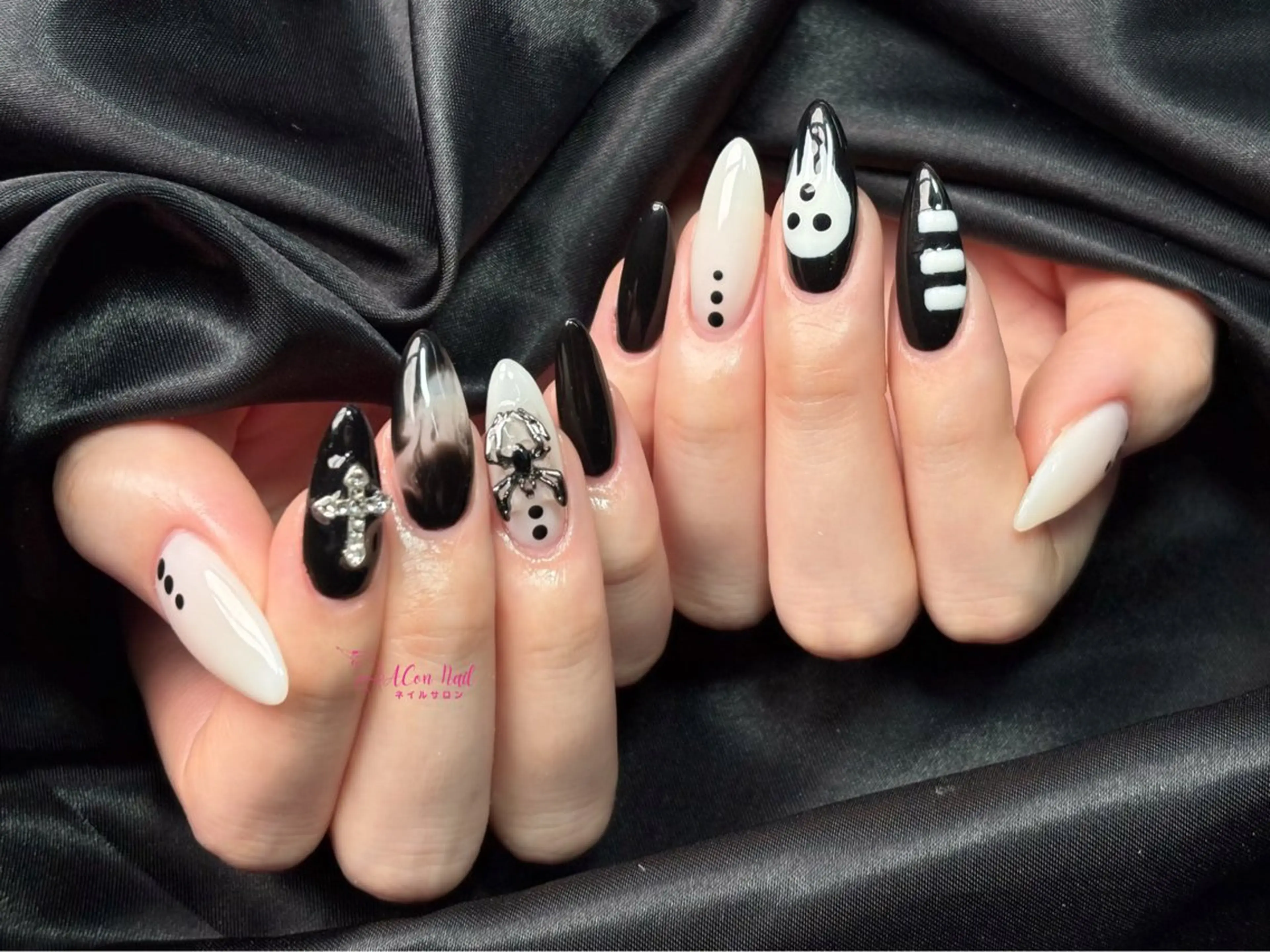 ネイル 桜ネイル 長さ出し フラワーネイル フレンチネイル ジェルネイル ハンドネイル AConNailSalon所属・ACon NailSalonのネイルデザイン