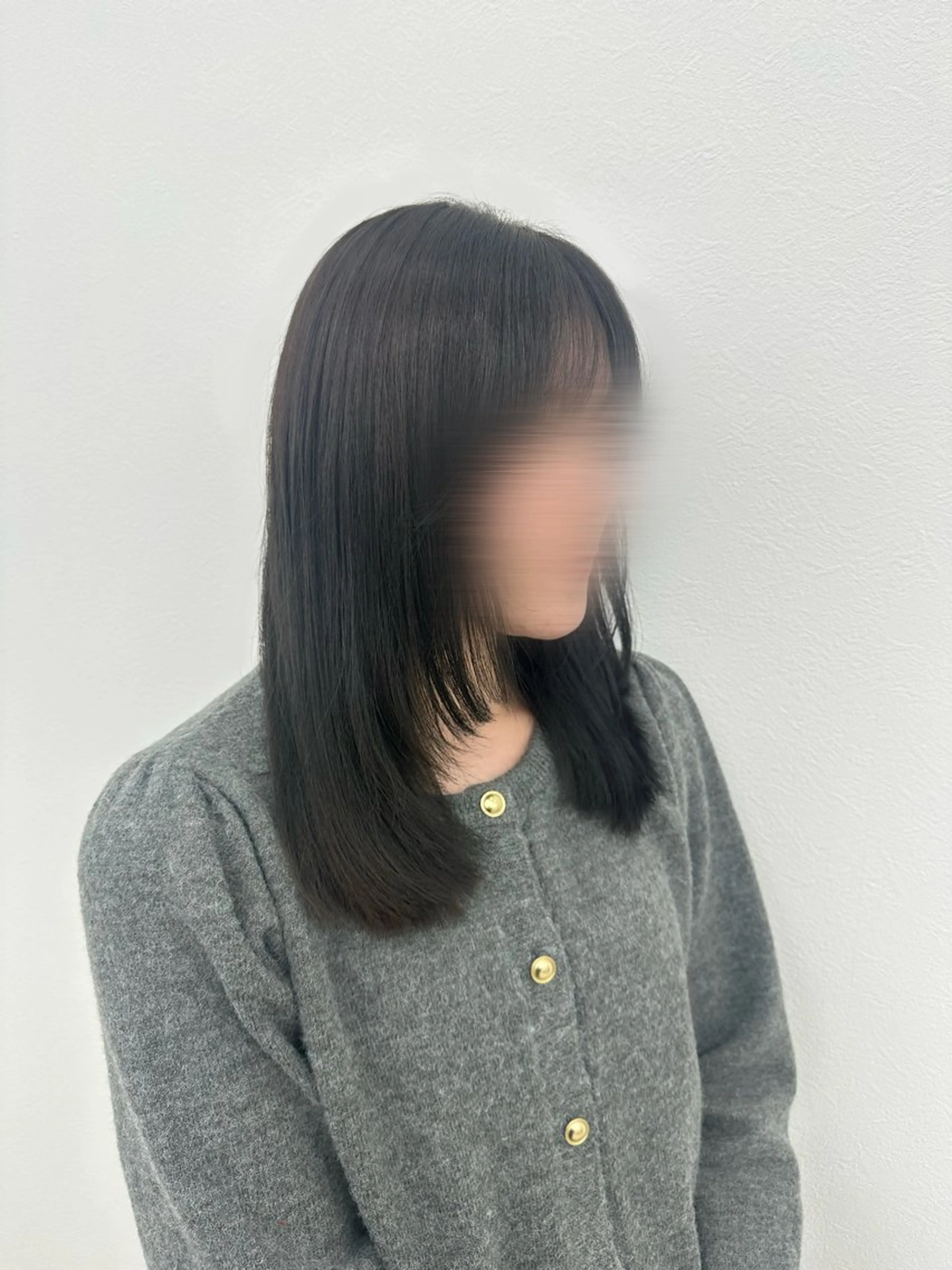 セミロング カット ヘアカラー トリートメント 市川 栖々子のヘアスタイル