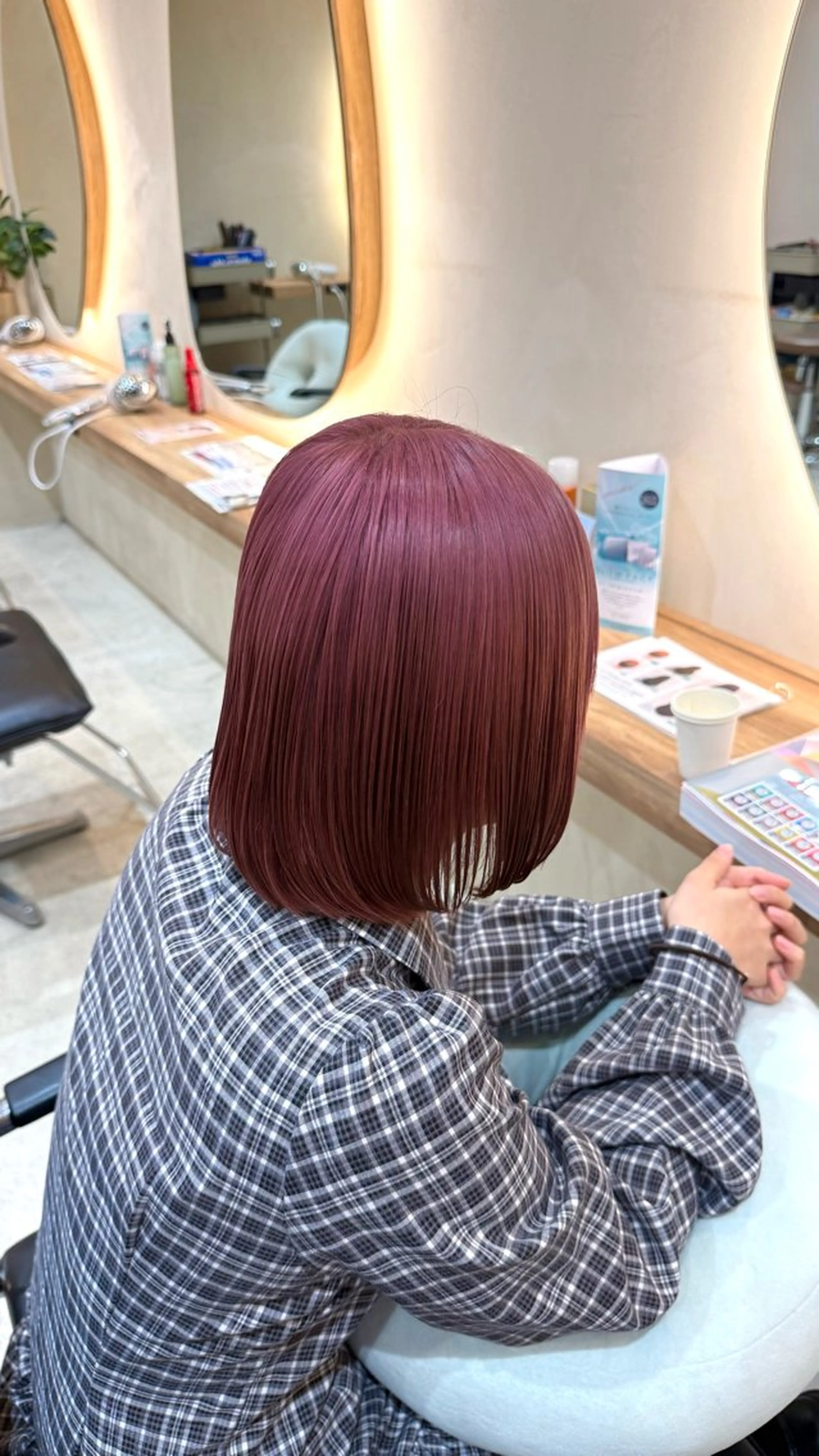 カラー ハイトーンカラー ピンクカラー ヘアカラー ハイトーンベージュ カラー/さら🎀のヘアスタイル