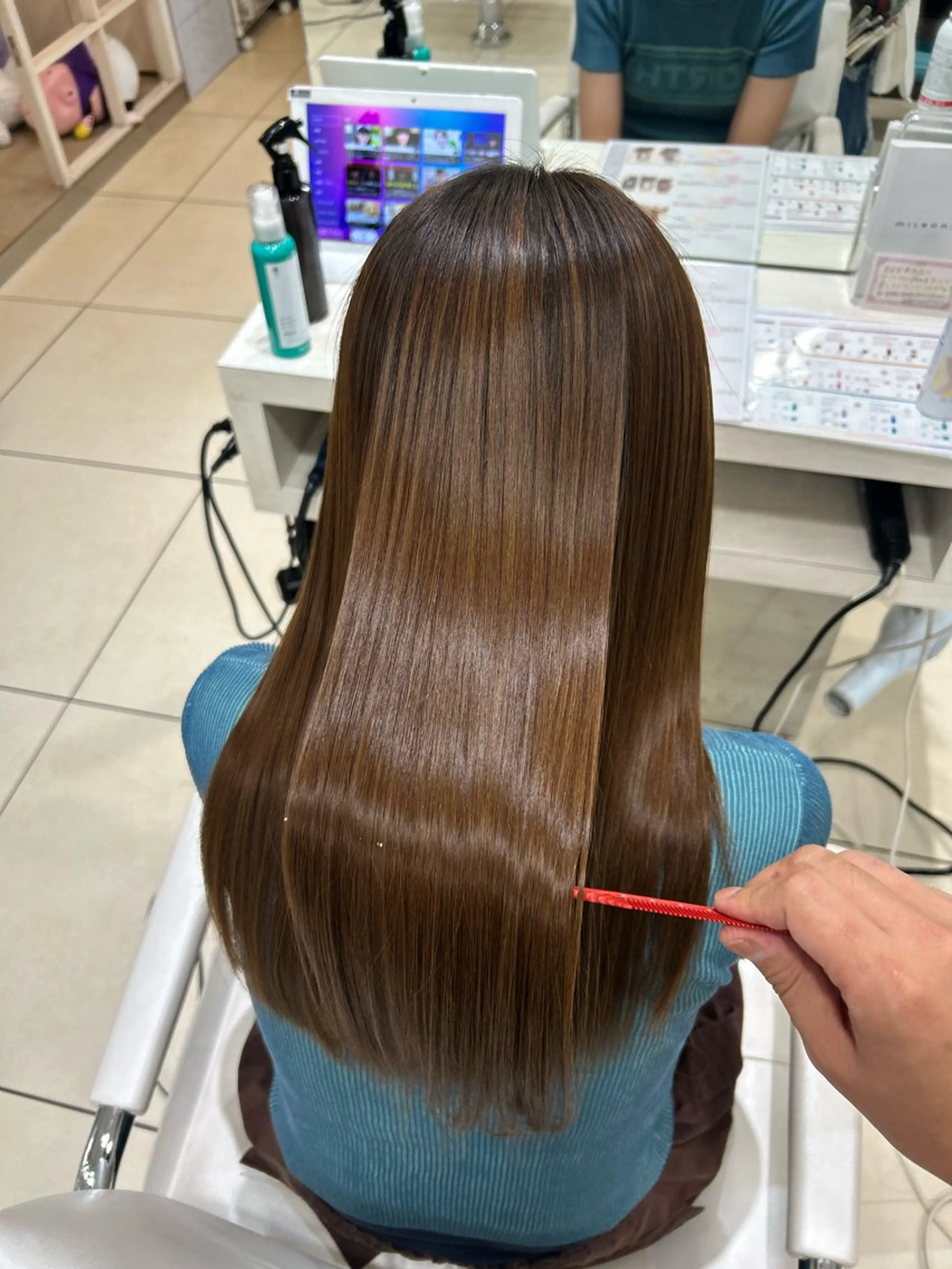 セミロング カット ヘアカラー トリートメント 【髪質改善カラー】 瀧田嵐士🇰🇷のヘアスタイル