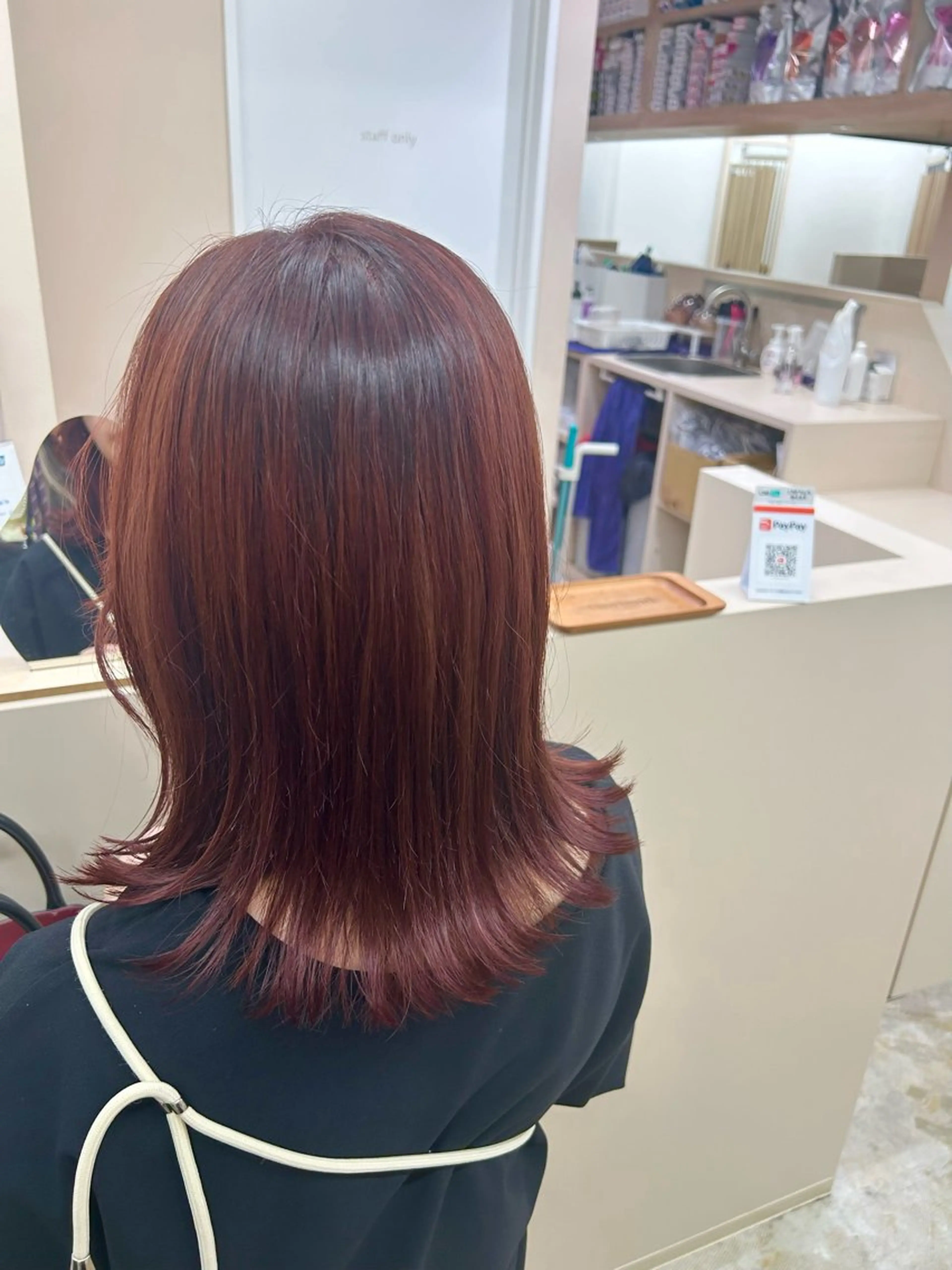 セミロング カラー ブリーチ ブリーチなしカラー トリートメント Nanaha /レイヤーカットのヘアスタイル