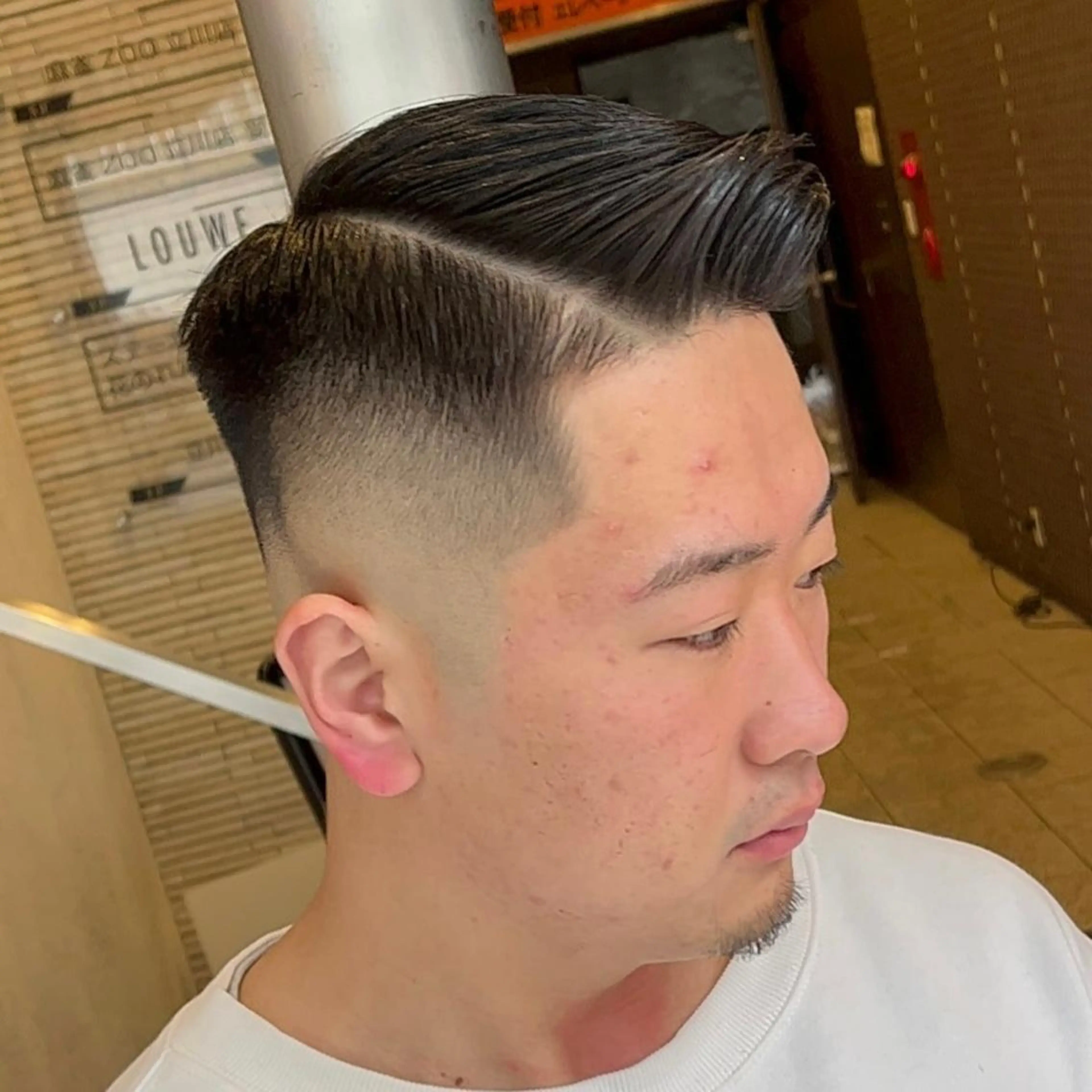 ショート メンズ フェードカット メンズパーマ スキンフェード スペインカール カット 立川/メンズパーマ 厚進太郎のヘアスタイル