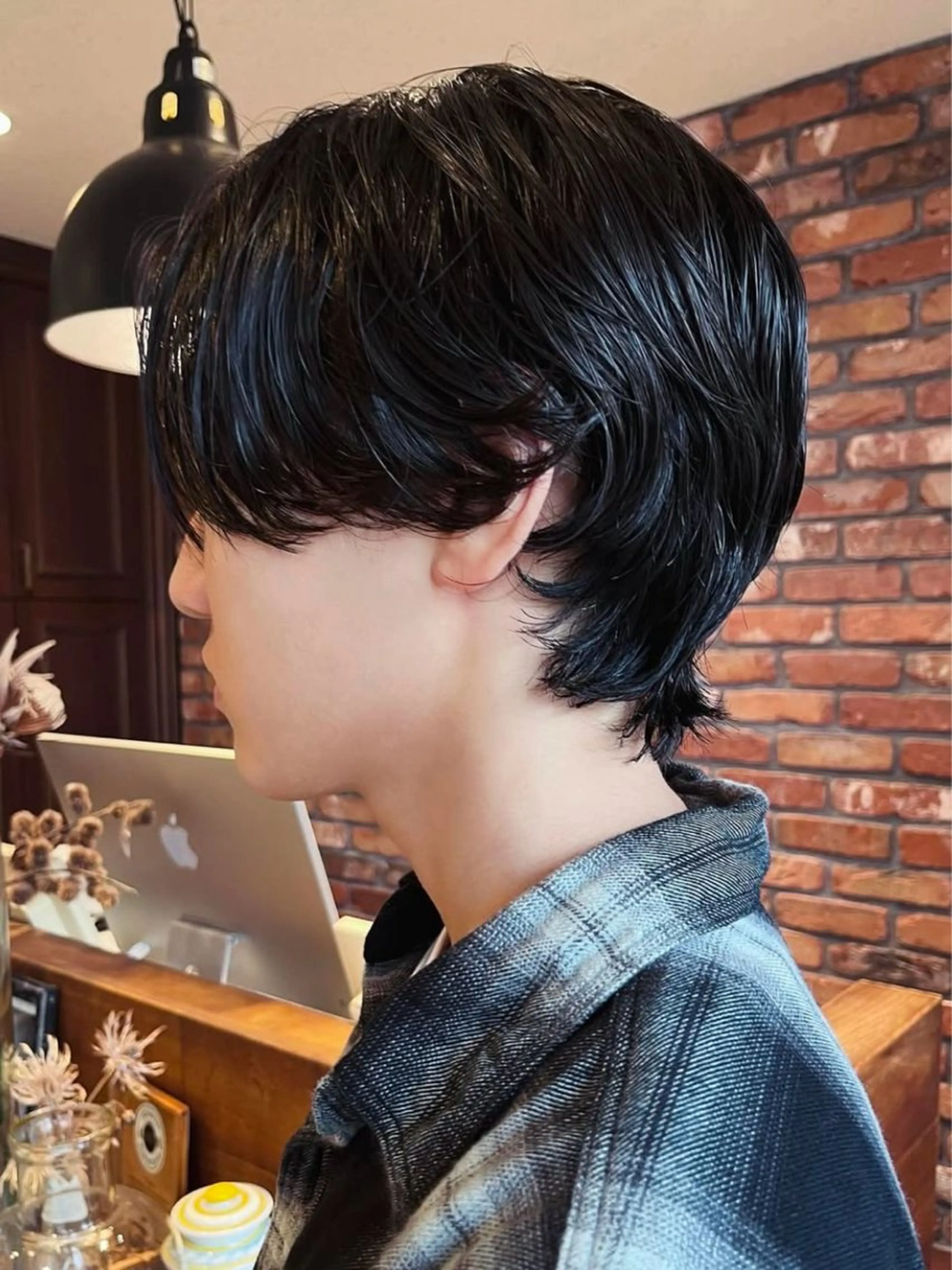 パーマ メンズ メンズパーマ カット パーマ Vicky オリーブ メンズカジュアルのヘアスタイル