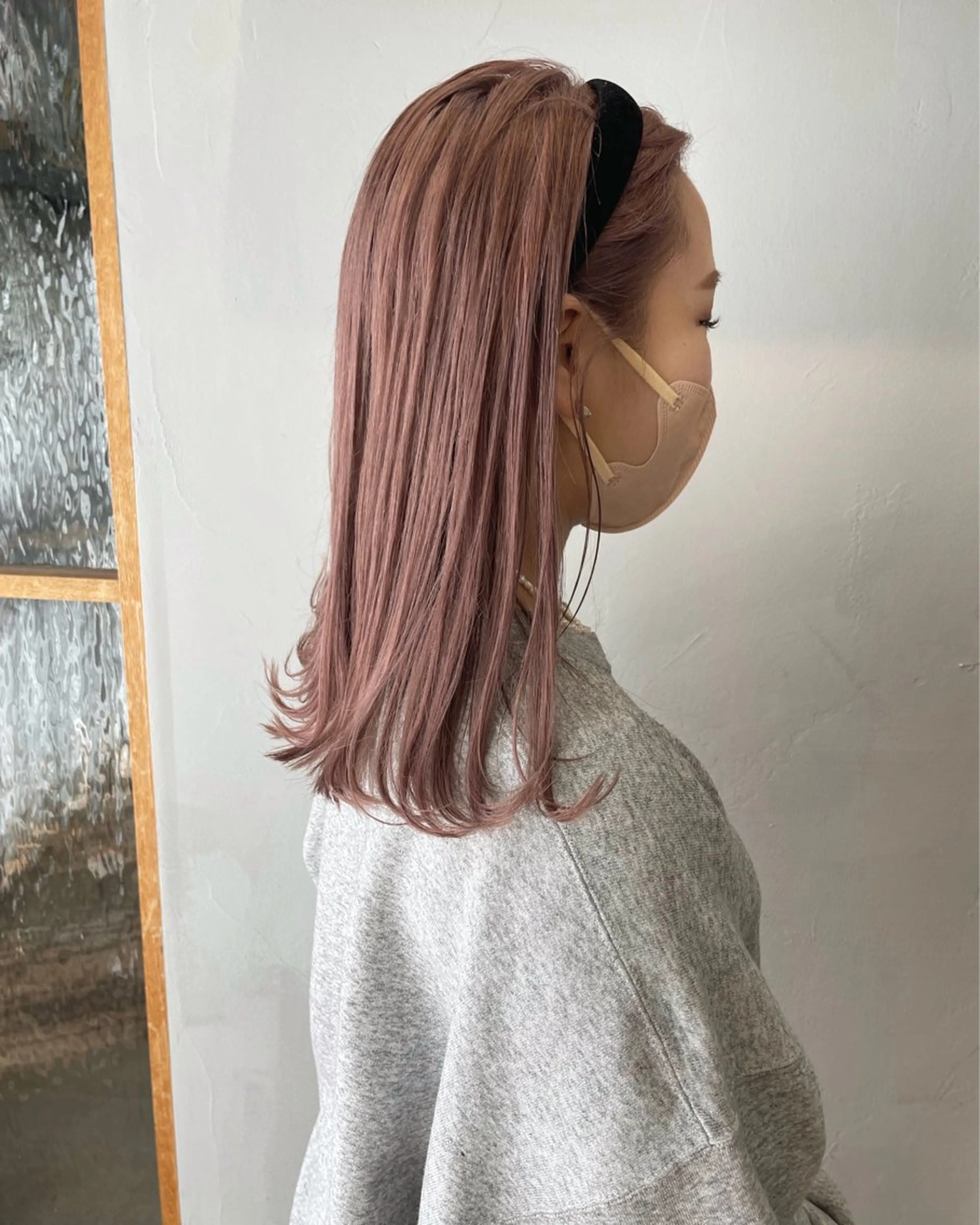 ミディアム カラー カット ヘアカラー トリートメント オリーブ/縮毛♡ Natsuno🩰のヘアスタイル