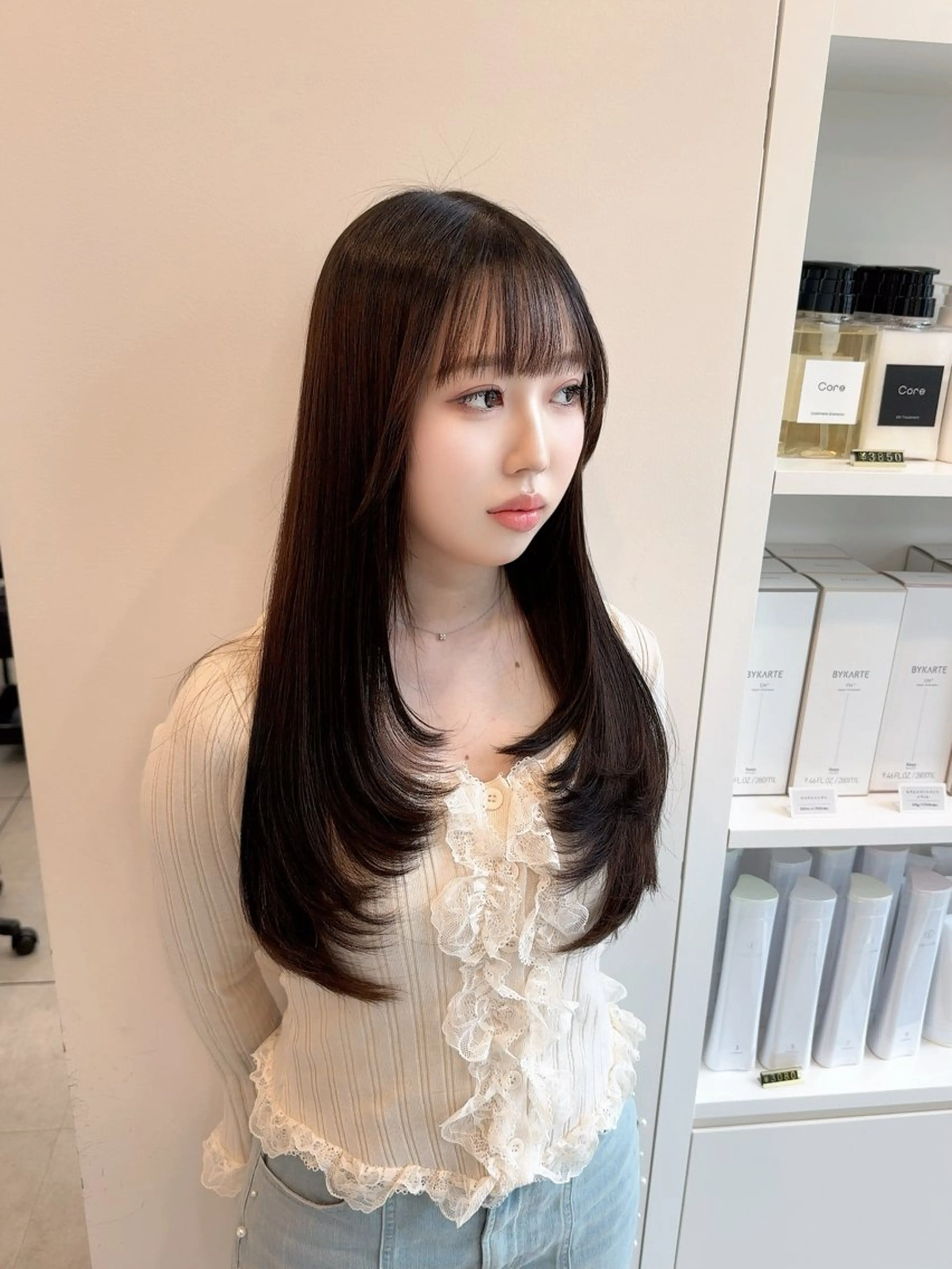 ロング レイヤーカット カット ヘアカラー トリートメント 韓国風cut/ 縮毛矯正/正岡幹康のヘアスタイル