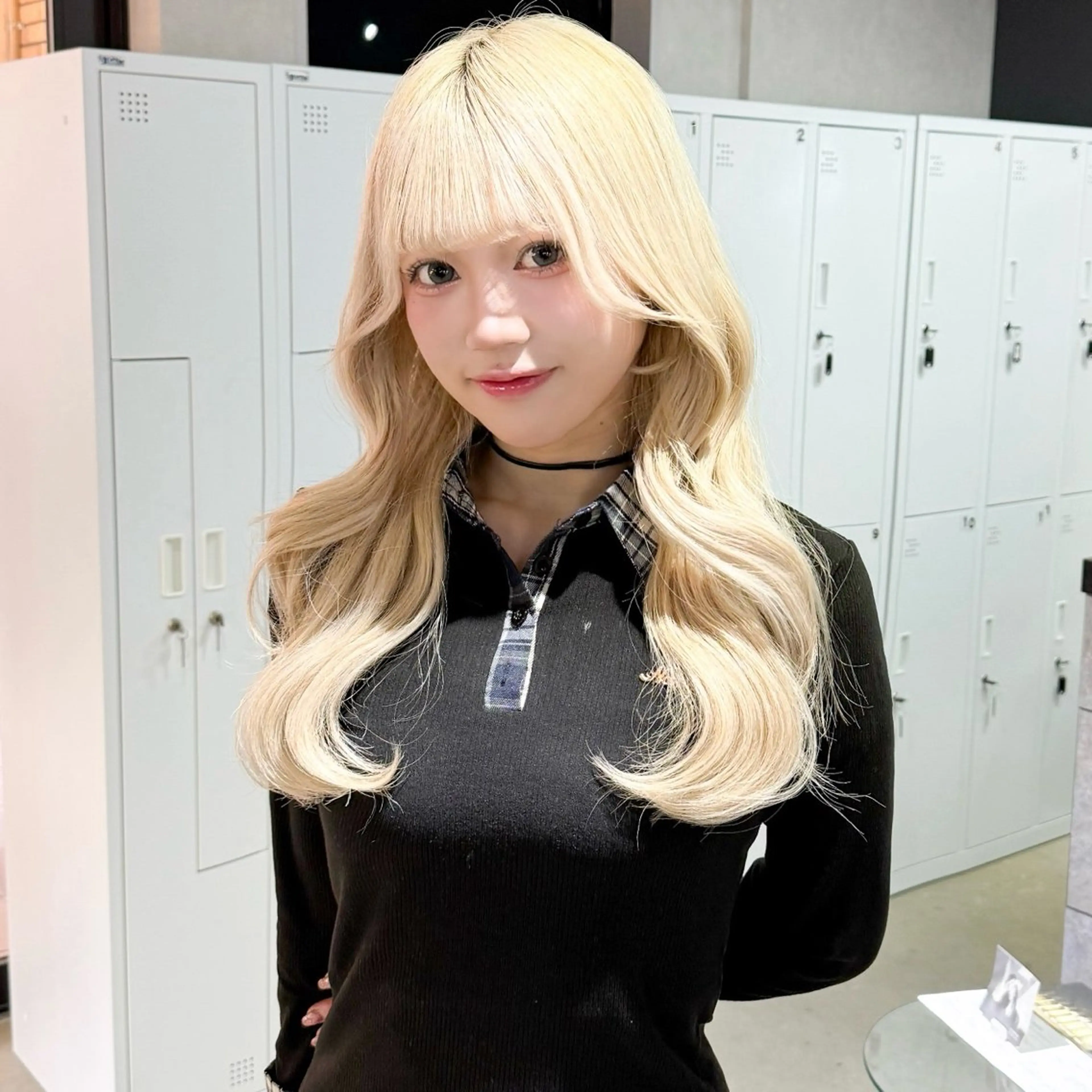 ロング カラー ブロンド ホワイトブロンド レイヤーカット ヘアカラー トリートメント 🎀ミルクティー/暖 色×レイヤー/マリアのヘアスタイル