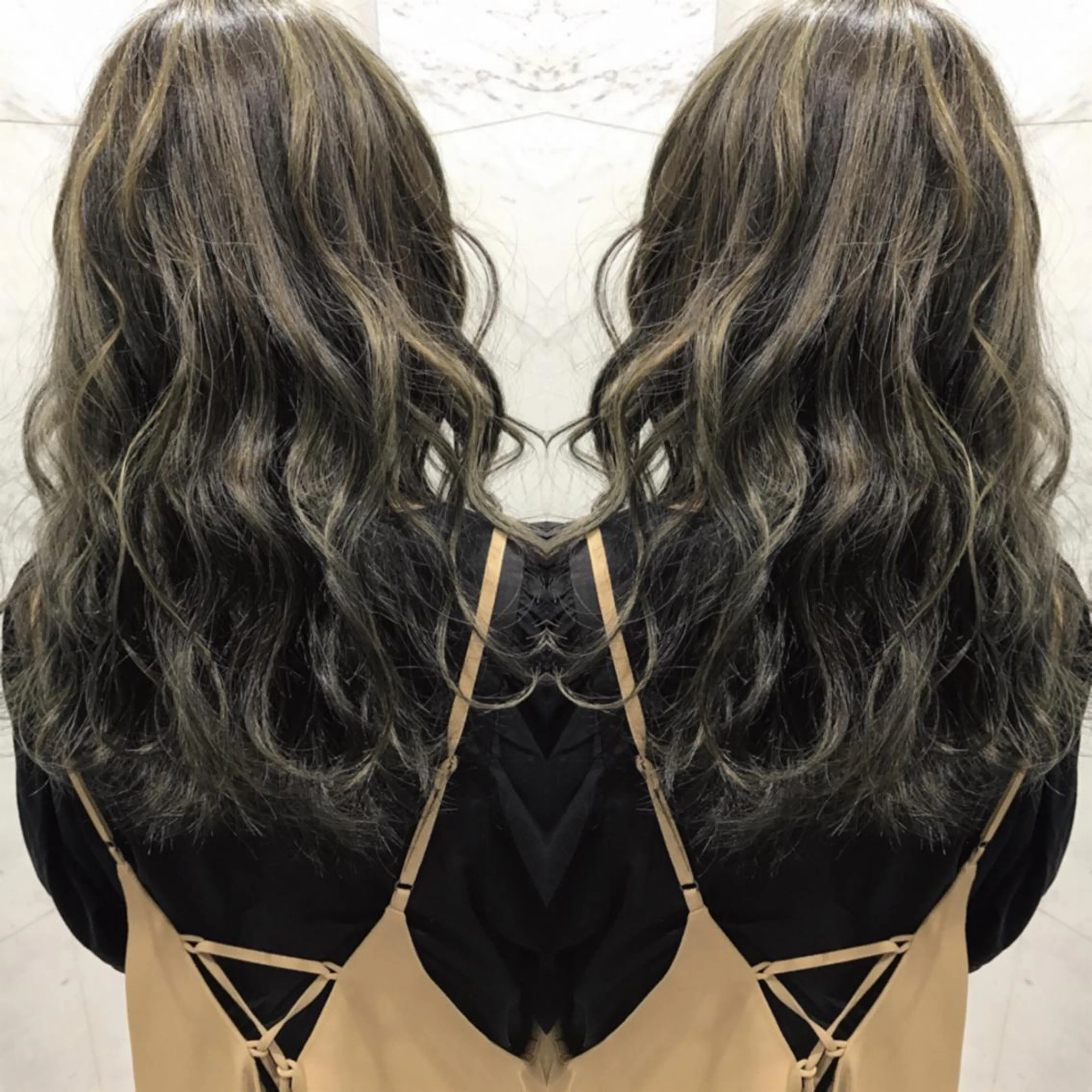 ロング カラー ヘアカラー 重政 和樹のヘアスタイル