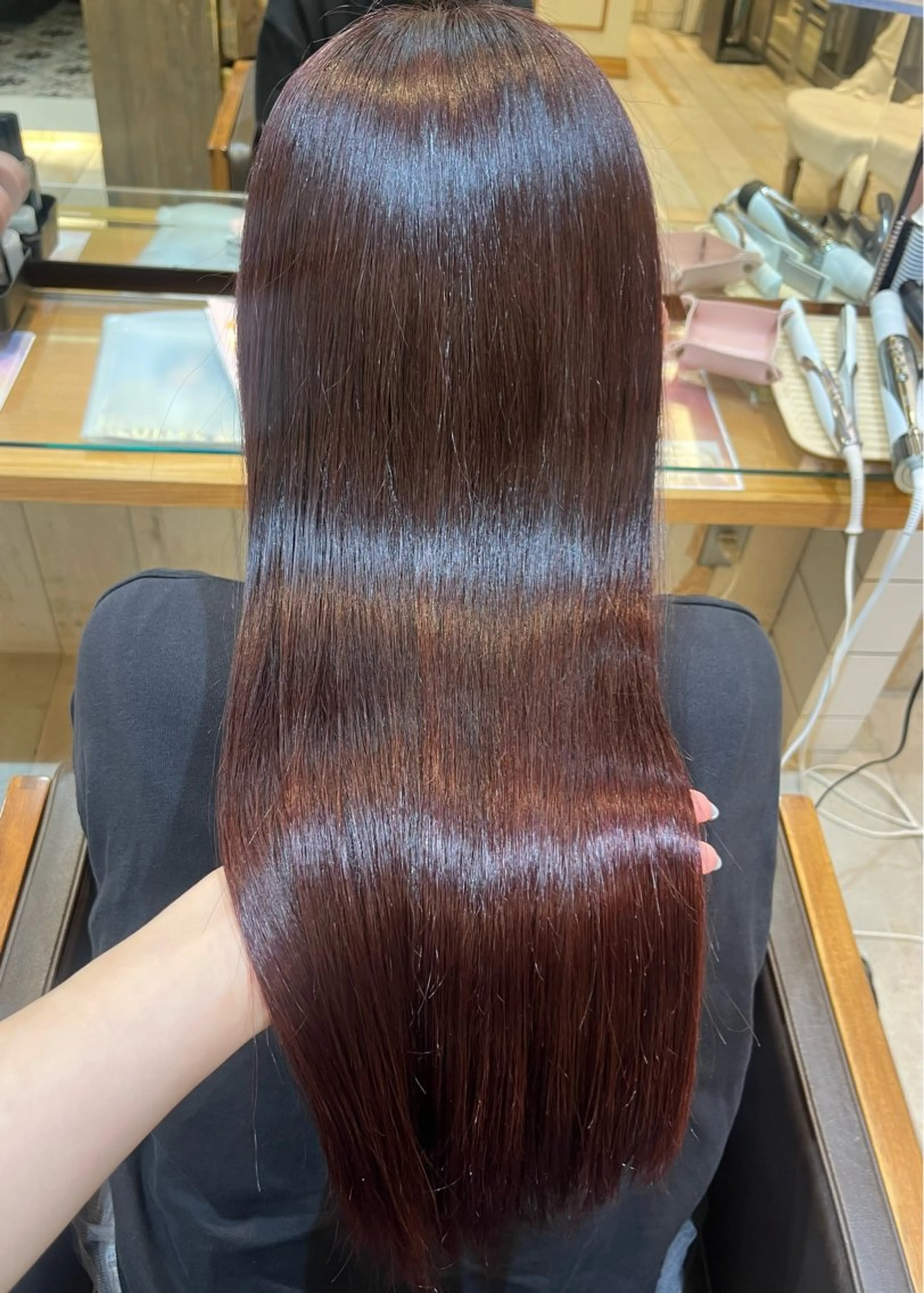 ロング カラー ヘアカラー トリートメント Rion/渋谷 /ブリーチなしカラーのヘアスタイル