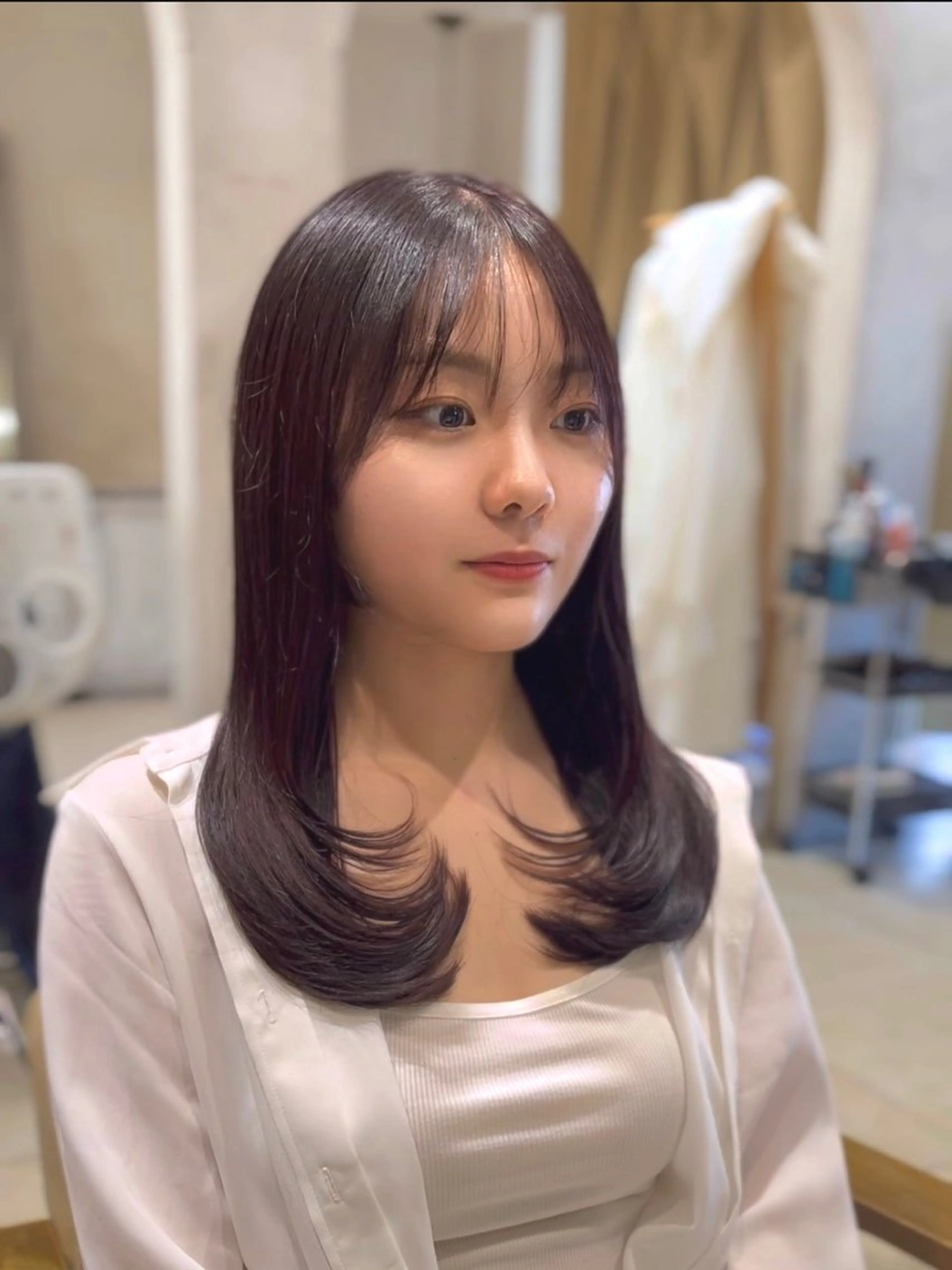 セミロング カラー 高槻No.1🇰🇷 韓国ヘア　橋口陽太のヘアスタイル