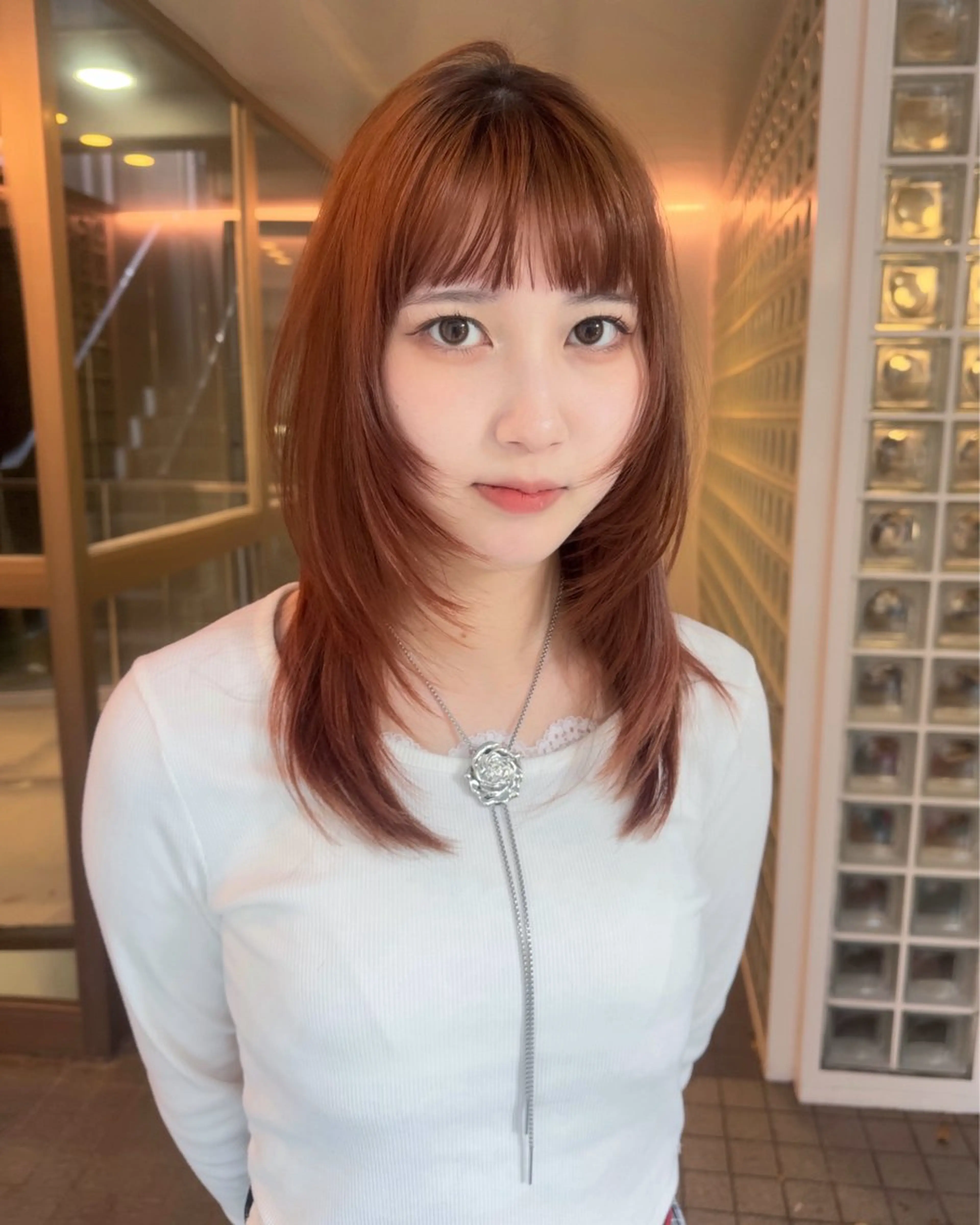 セミロング ハッシュカット カット ヘアカラー ボブ/似合わせ レイヤーcocomoのヘアスタイル