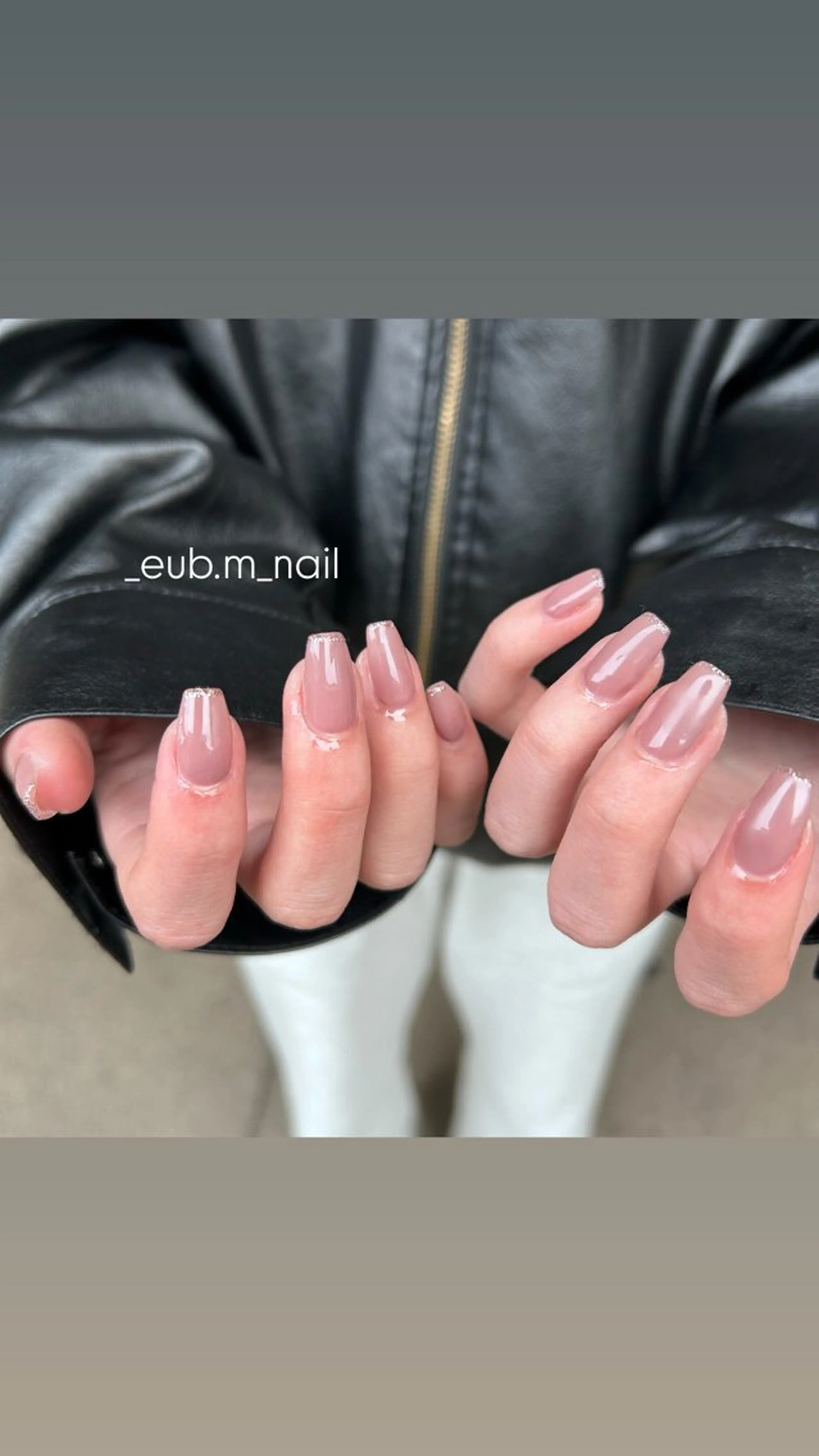 ネイル ピンク ピンクベージュ シンプルネイル ハンドネイル 深夜ネイルサロン eub.m_nailのネイルデザイン