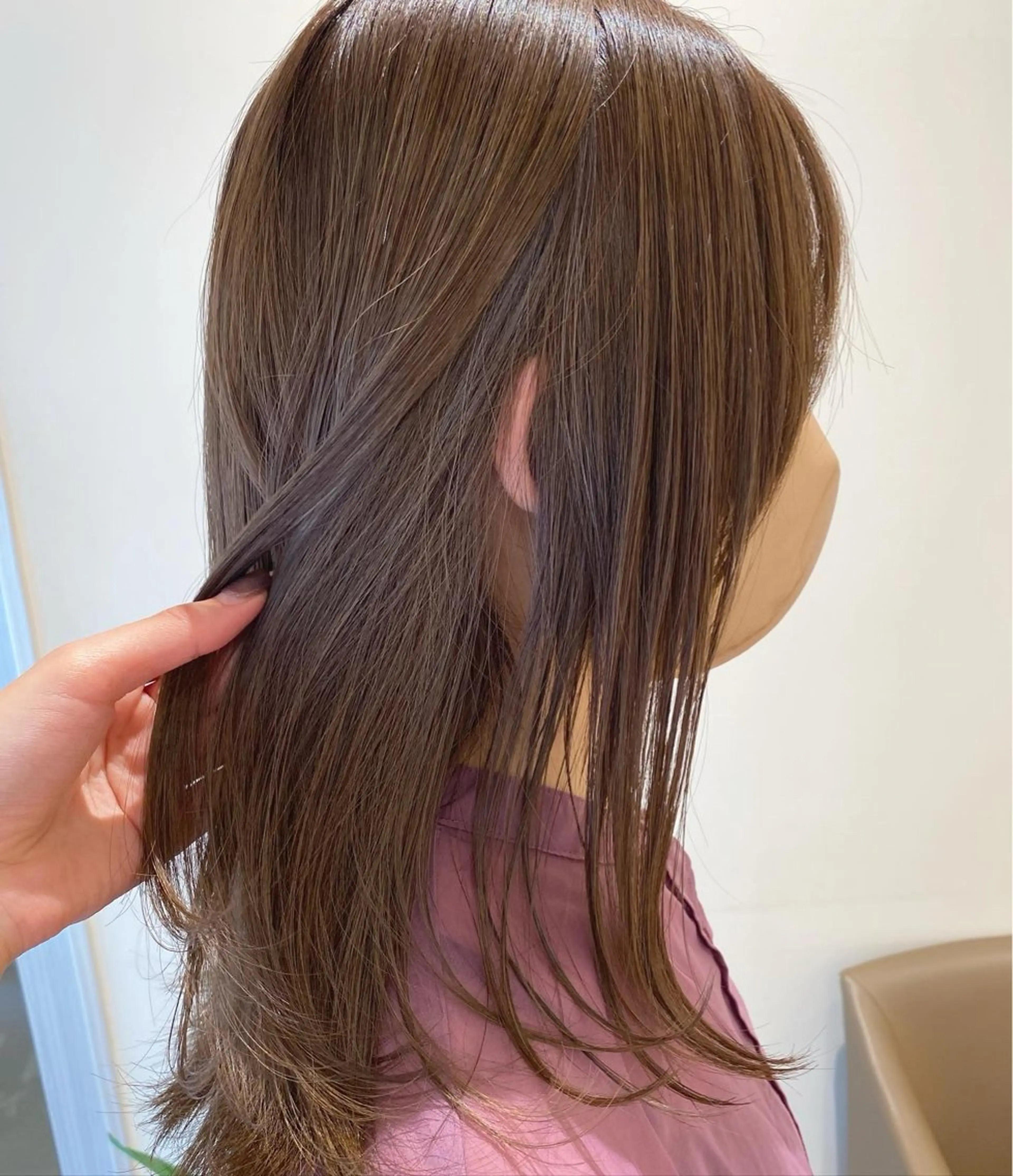 ロング レイヤーカット/ ハイライト　千咲季のヘアスタイル