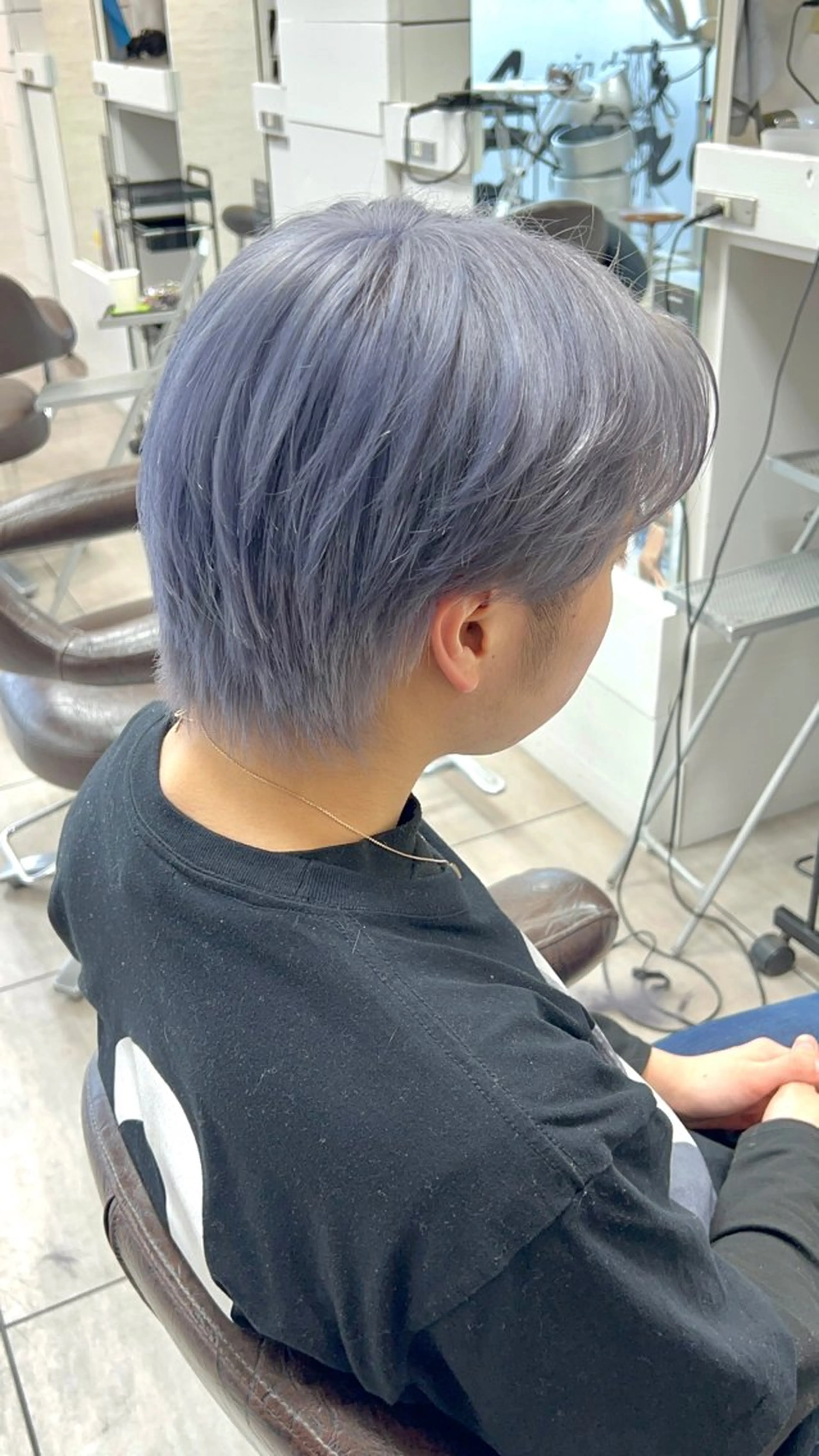 カラー ヘアアレンジ メンズ インナー×縮毛矯正 ピンクカラー澤井里菜のヘアスタイル