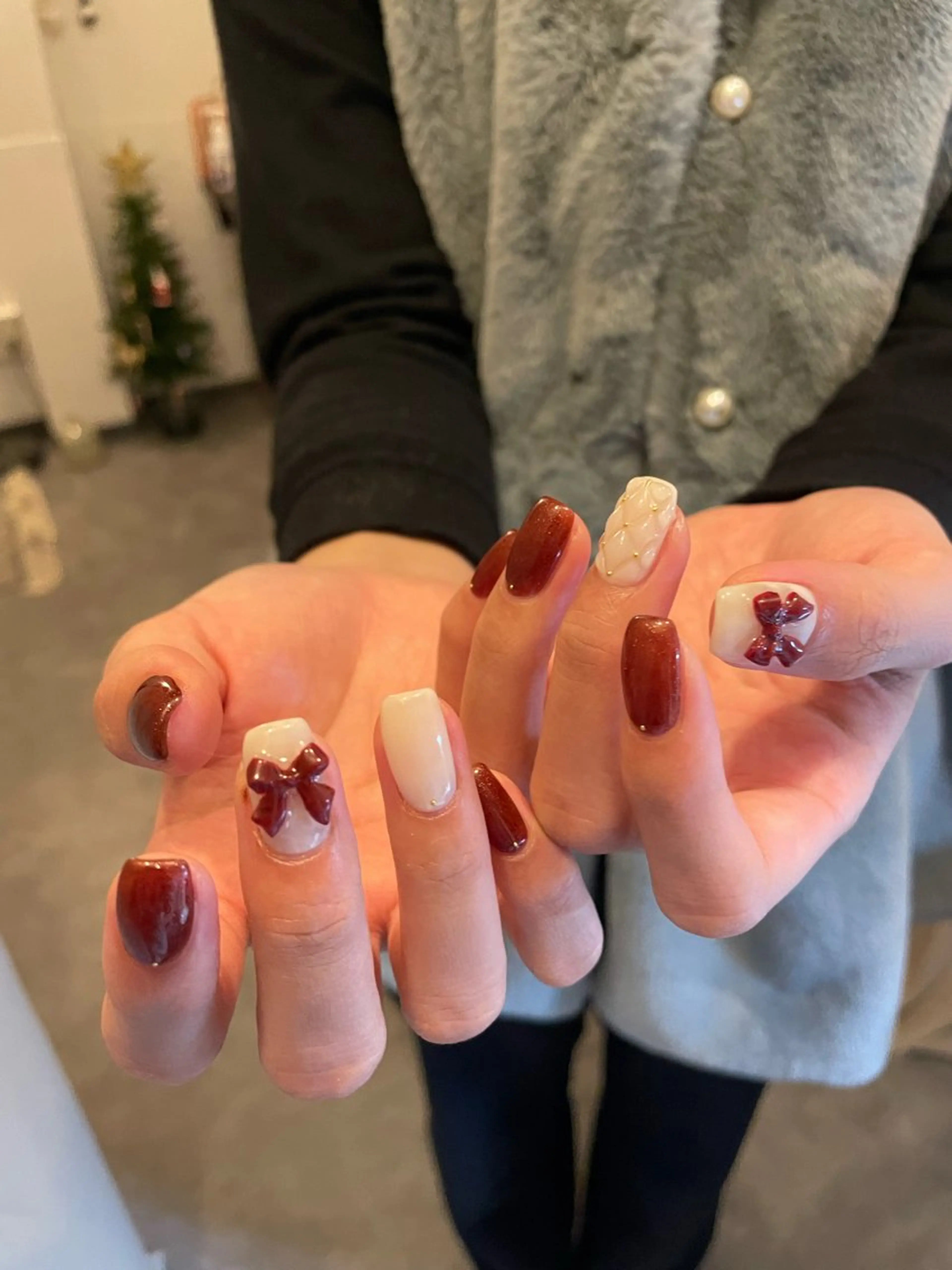 ネイル 冬ネイル クリスマス ハンドネイル roof nailのネイルデザイン