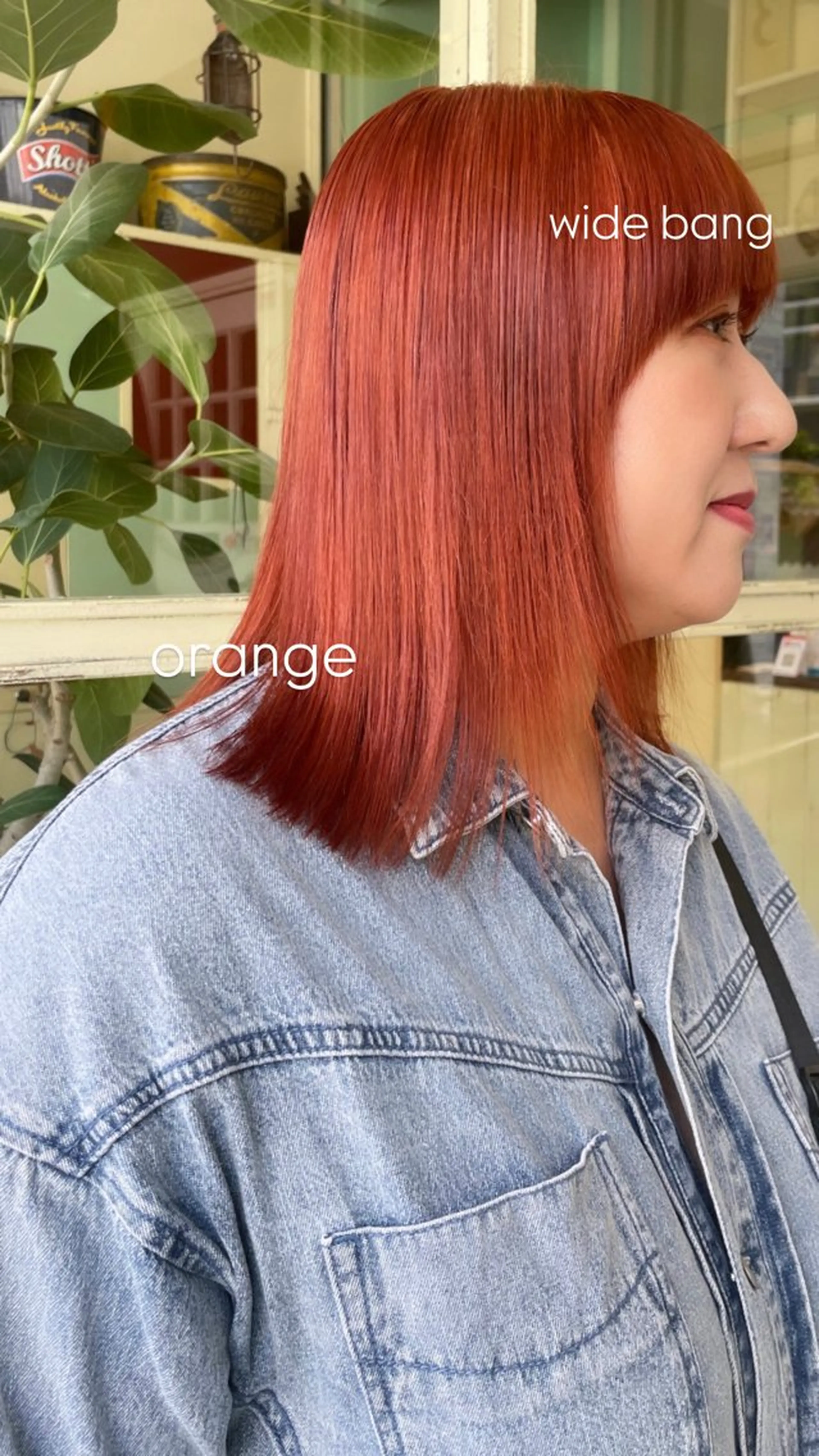 ミディアム カラー オレンジ sourire  西大分所属・Sourire西大分 ☘️いけだ　あおいのヘアスタイル