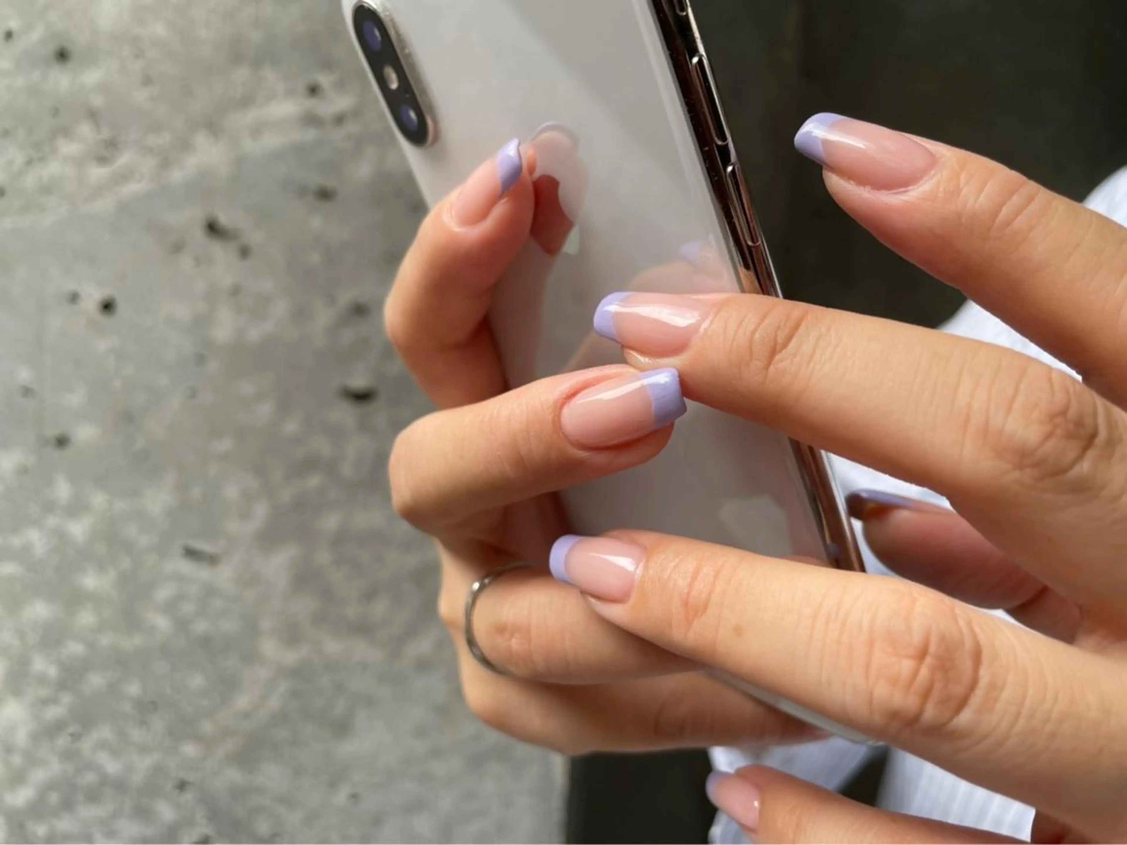 ネイル フレンチネイル diar blue 湘南台店のネイルデザイン