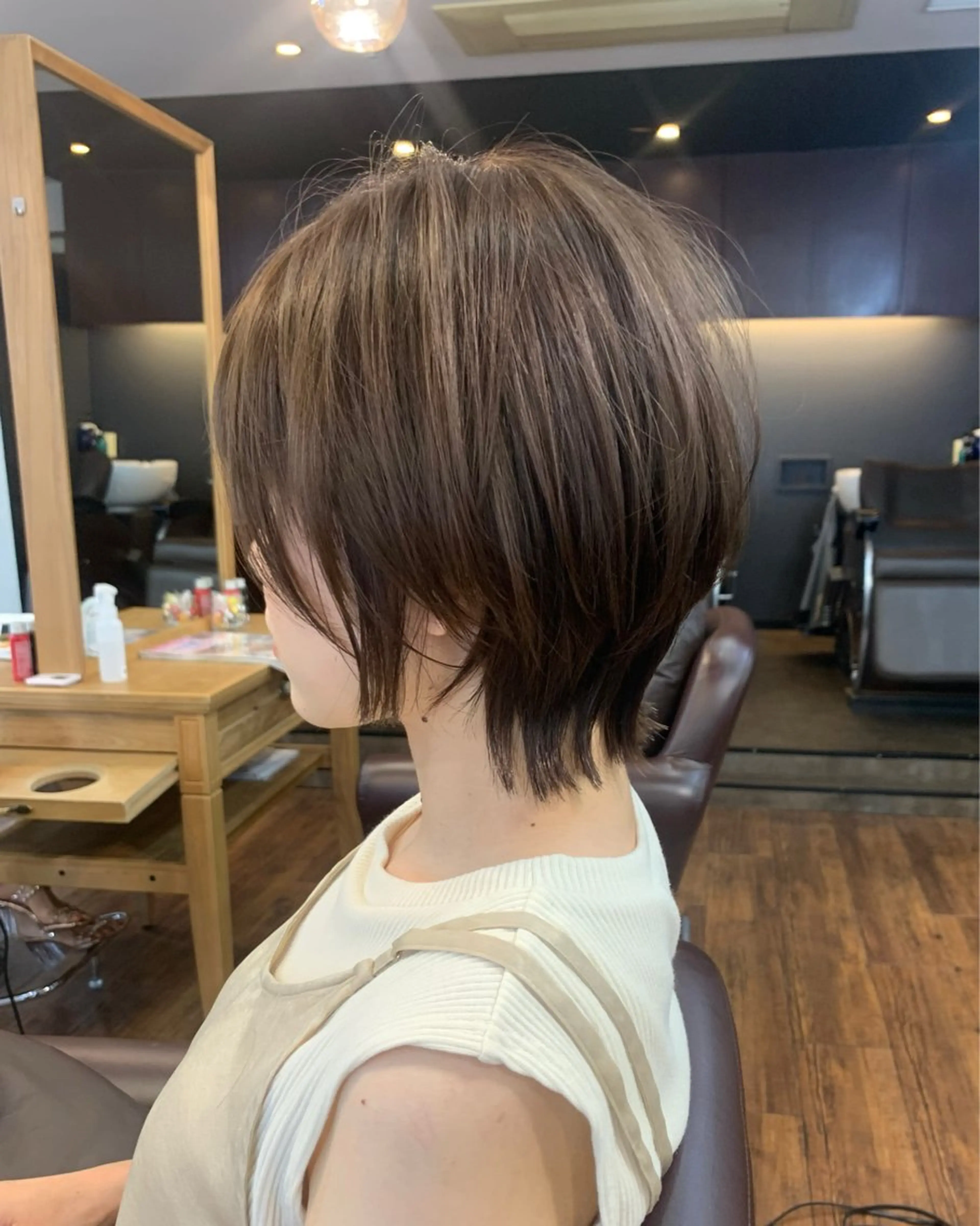 ショート カット ヘアカラー 縮毛矯正/ショート/ レイヤー/畑中正敏のヘアスタイル