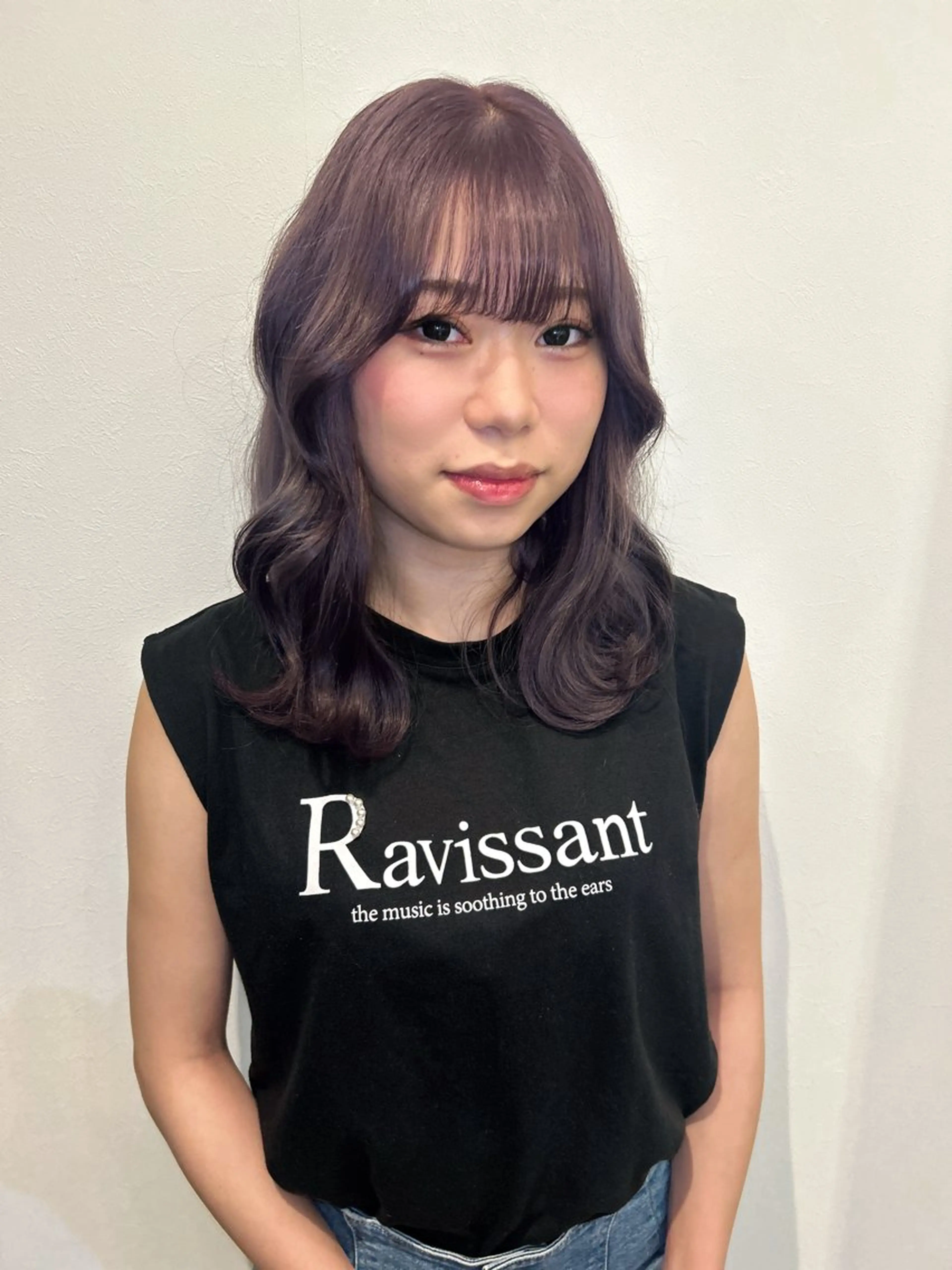 セミロング NAHO 🩵 透明感カラー🫧のヘアスタイル