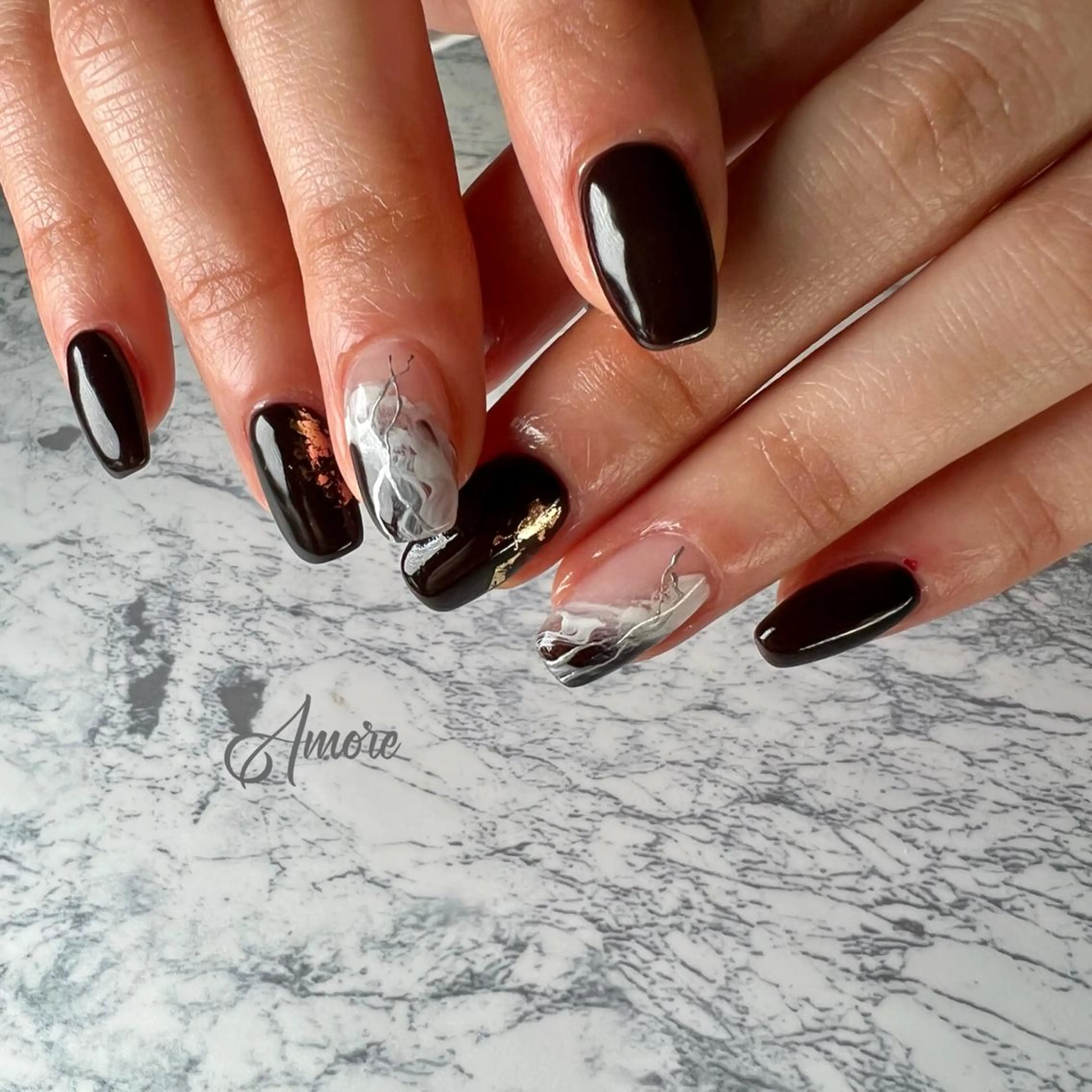 ネイル ジェルネイル ミラーネイル オフィスネイル パラジェル You kyehwaのネイルデザイン