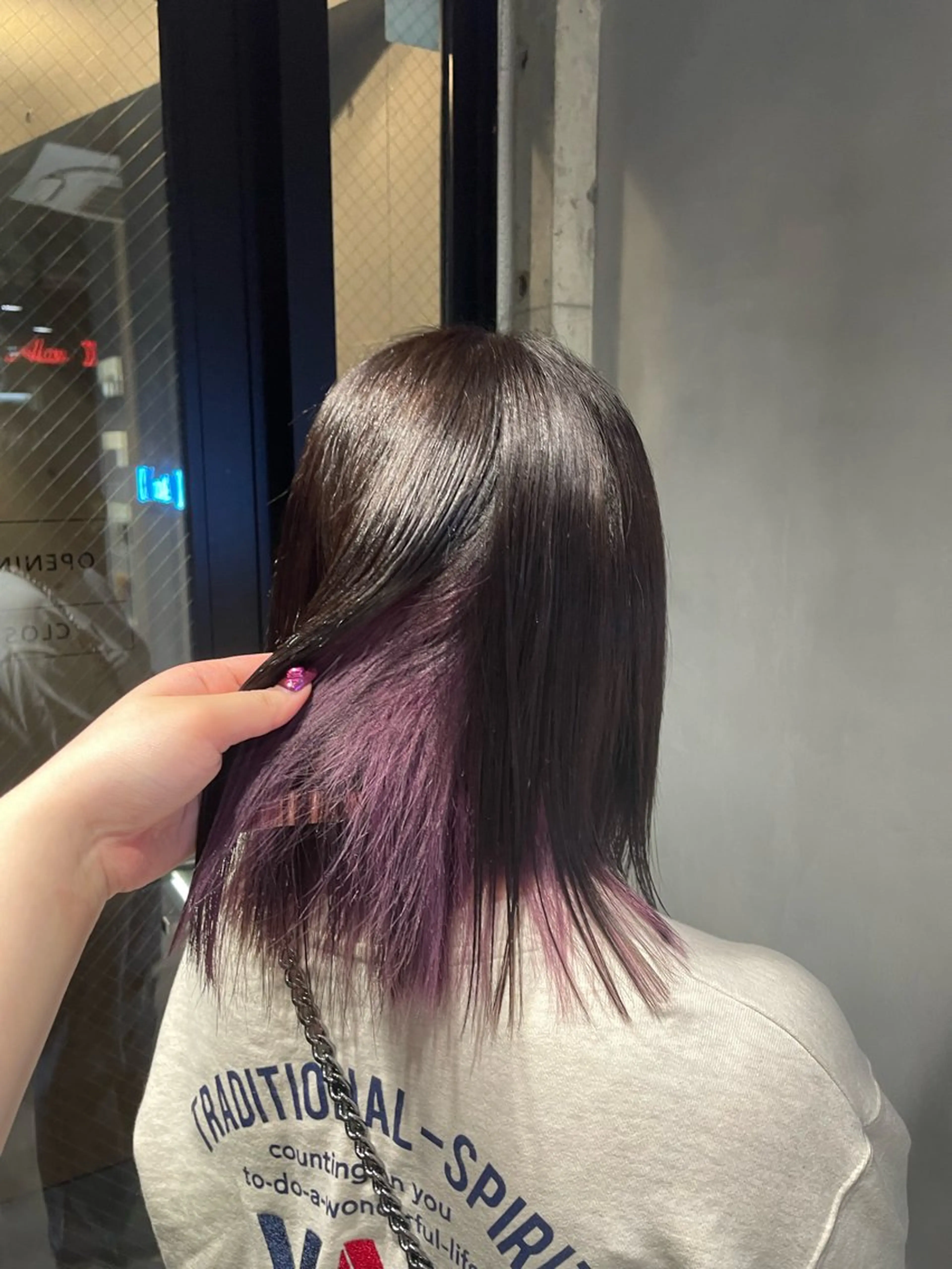 セミロング カラー ブリーチ ヘアカラー 暖色/ハイトーン/ カラー/HBLのヘアスタイル