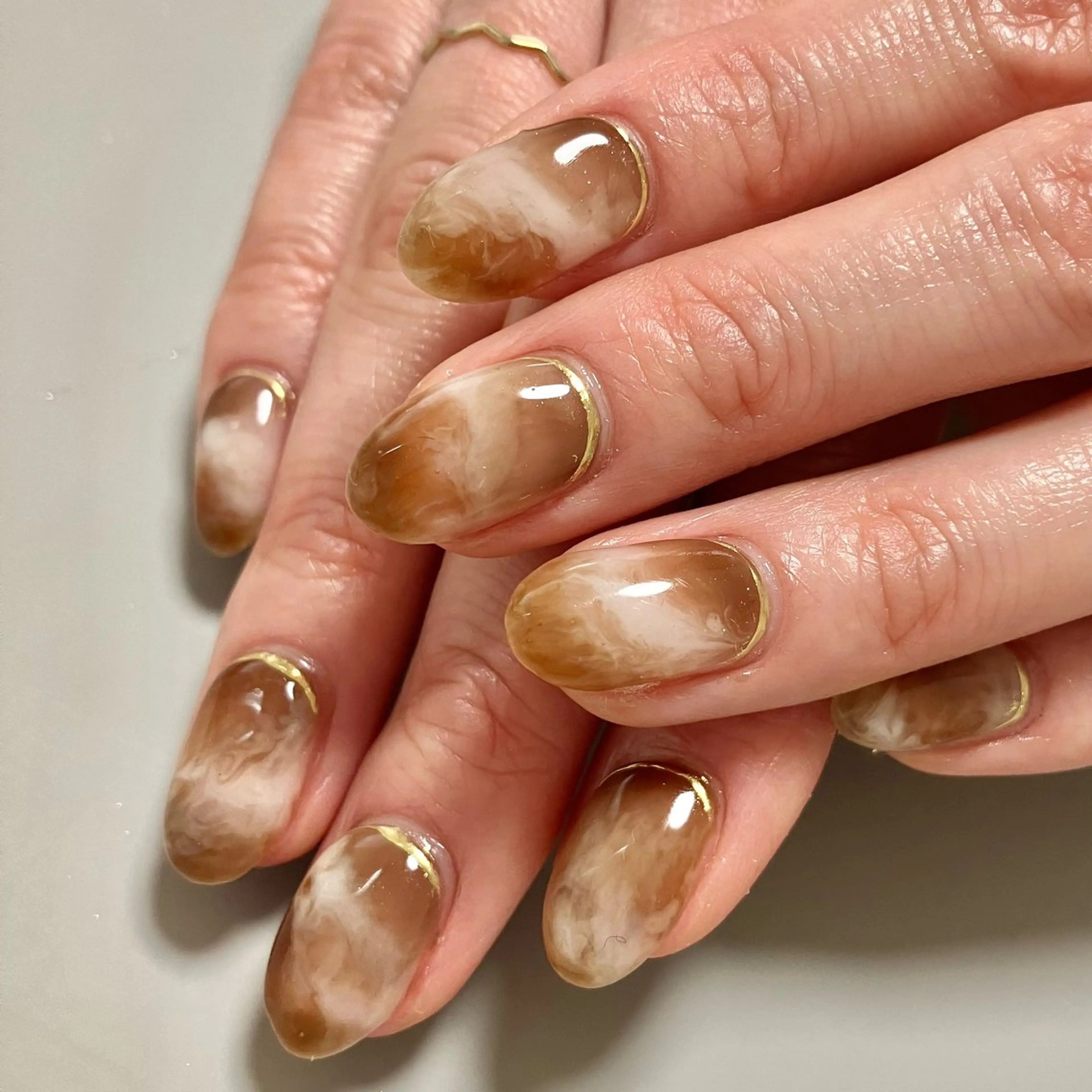 ネイル 大理石ネイル(マーブル) mmai_ linoahnailのネイルデザイン