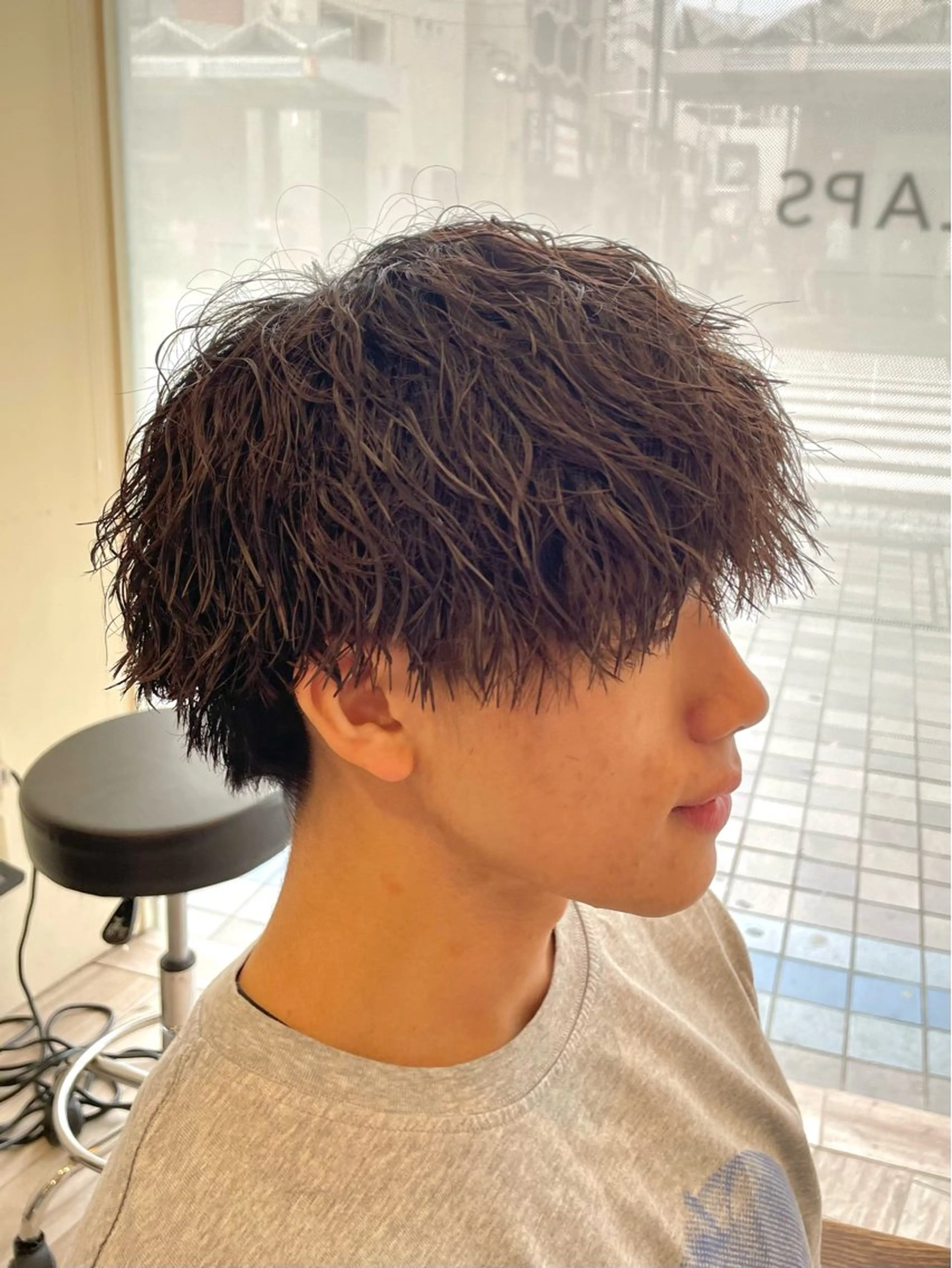 ショート パーマ メンズ カット パーマ パーマ/フェード🔥 佐々木波人のヘアスタイル