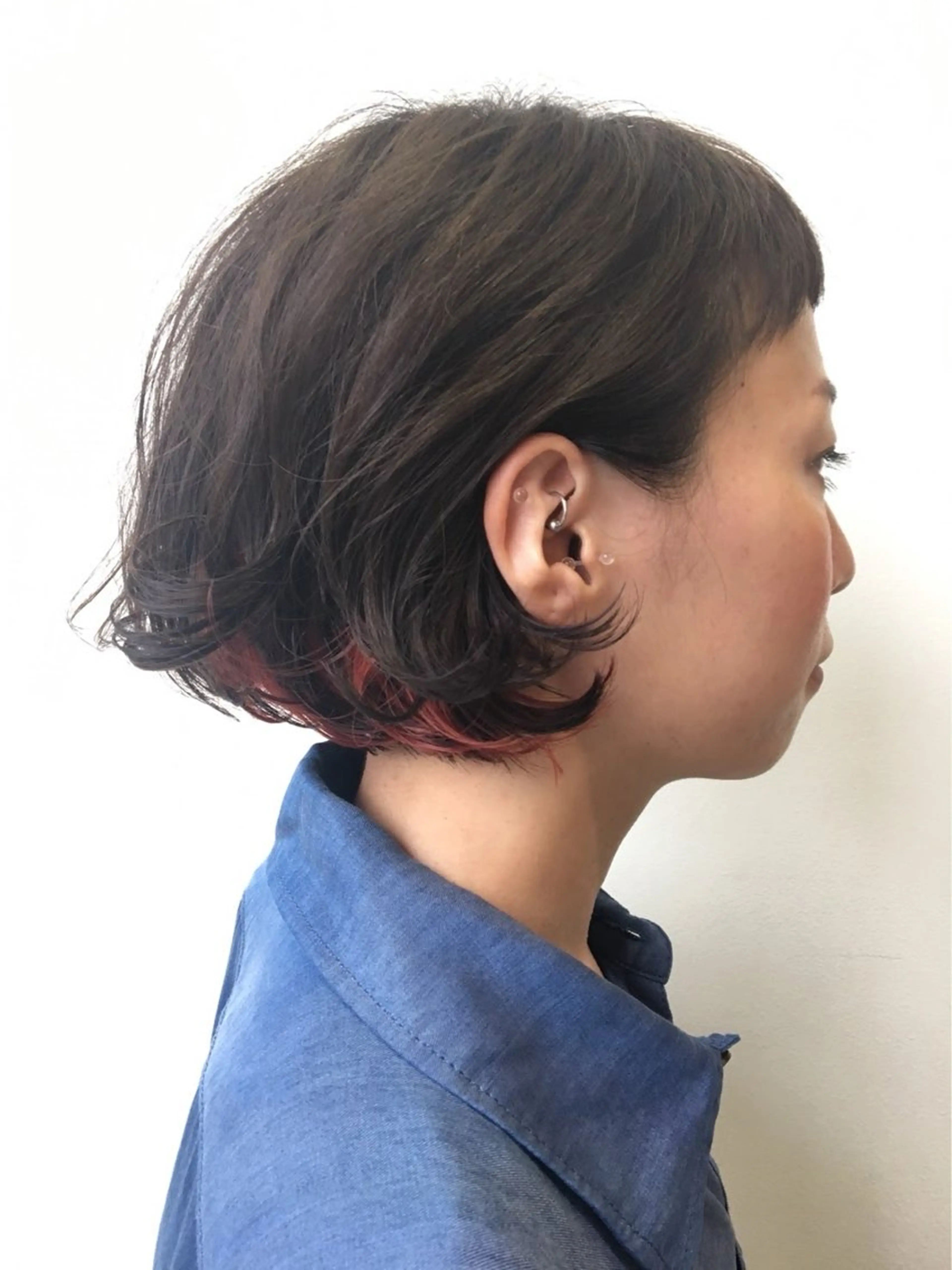 ショート カラー ショートボブ ブリーチ ボブ くせ毛 ショートヘア IKU ミニボブ名古屋のヘアスタイル