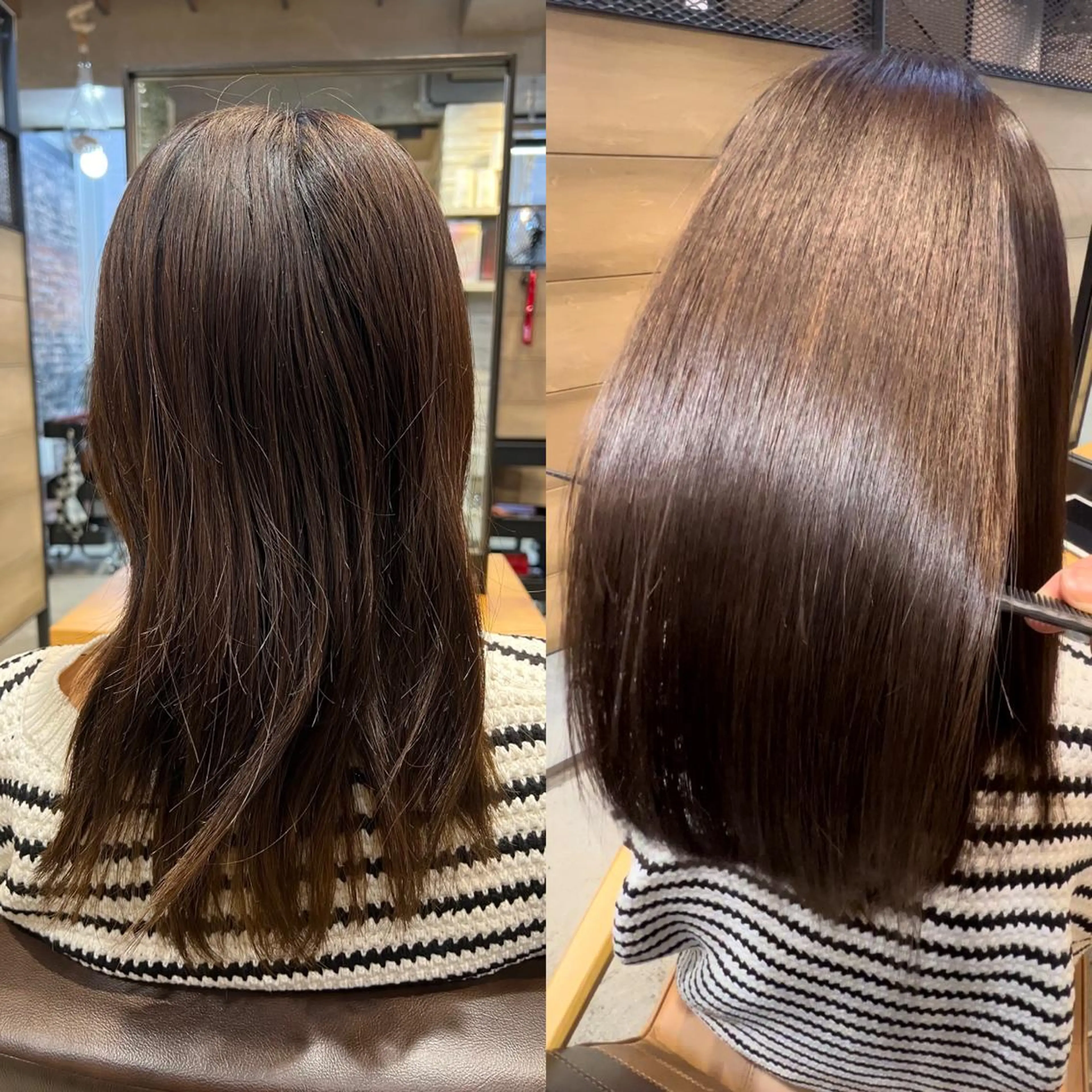セミロング カラー 髪質改善 トリートメント 当日予約OK⭕️ 佐藤太一のヘアスタイル