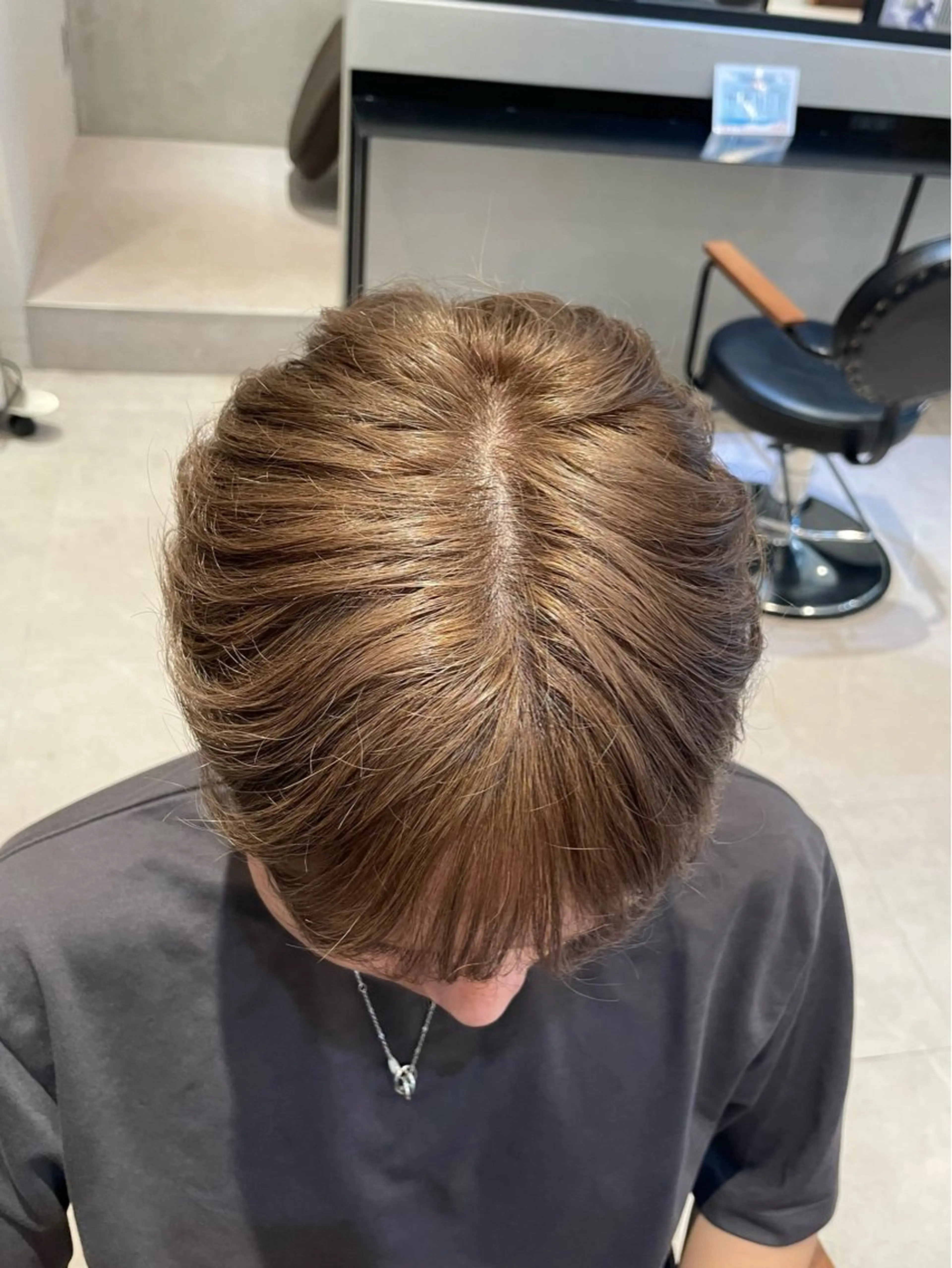 カラー メンズ カット ヘアカラー トリートメント オリーブカラー🫒/ ハッシュカット/みゆのヘアスタイル