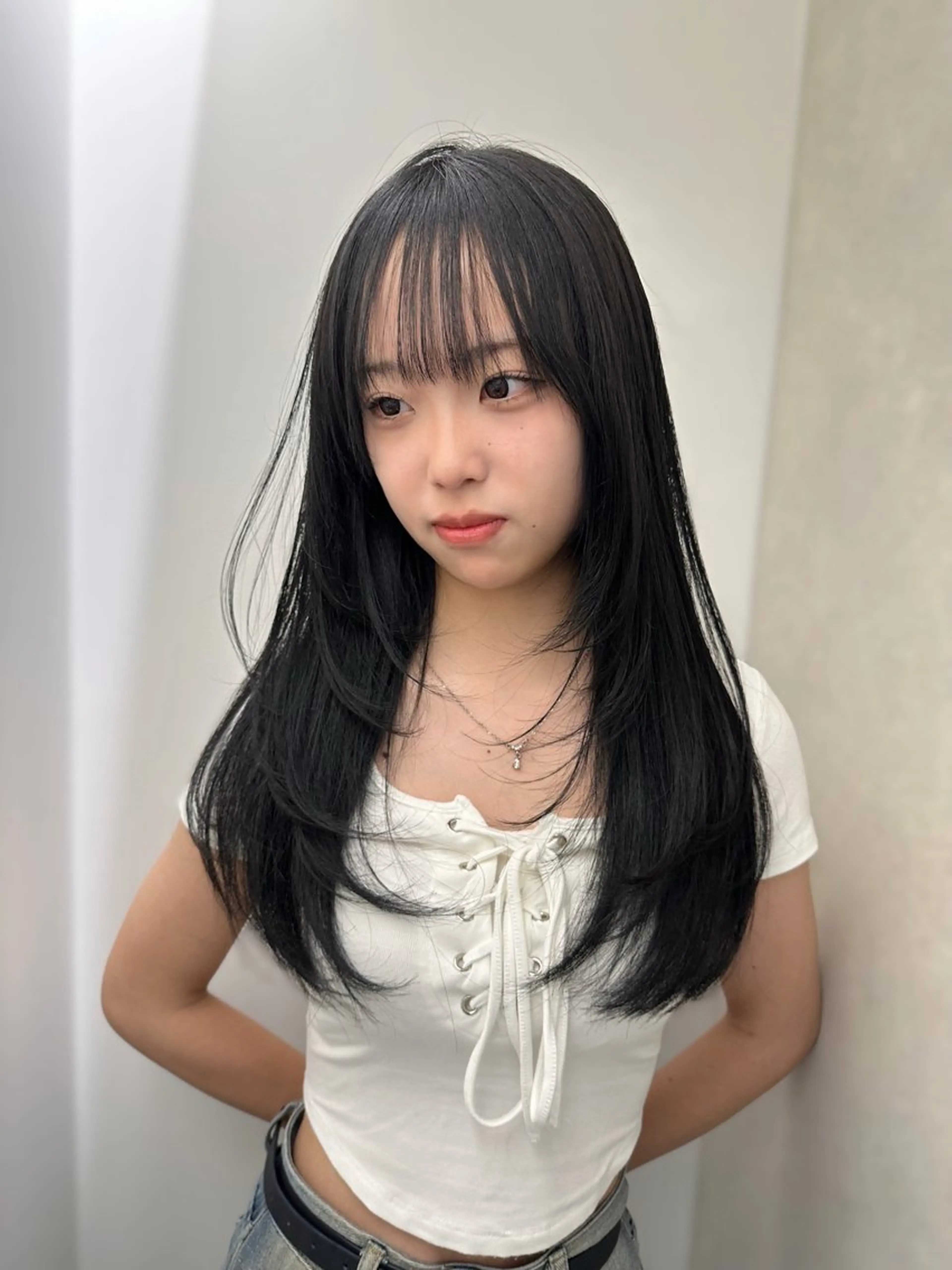 ロング カラー カット ヘアカラー 韓国ヘアメンズ・レデ ィース特化ミクのヘアスタイル