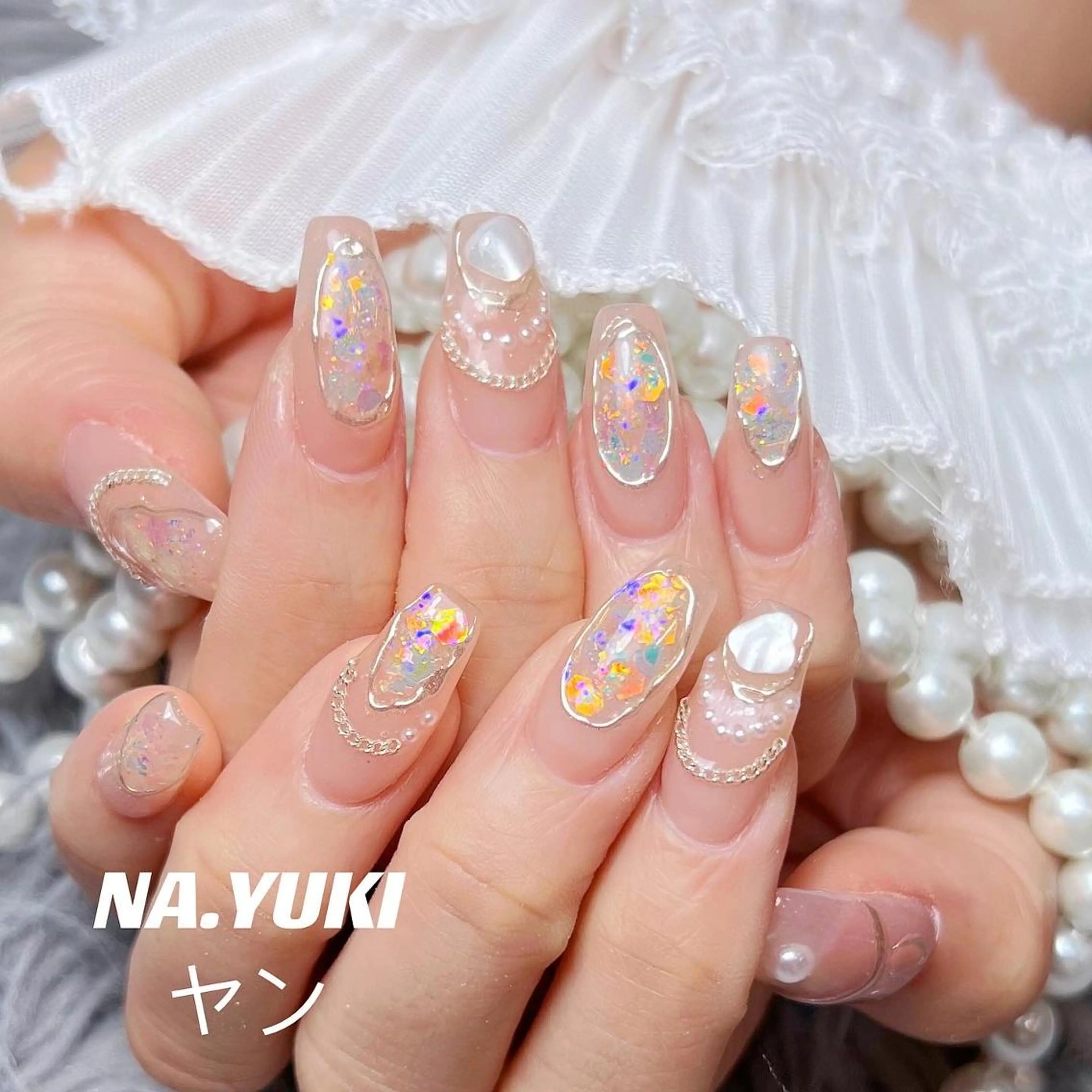 ネイル ロング カラー ハンドネイル ハンドケア ナユキNA.YUKI 池袋店のネイルデザイン