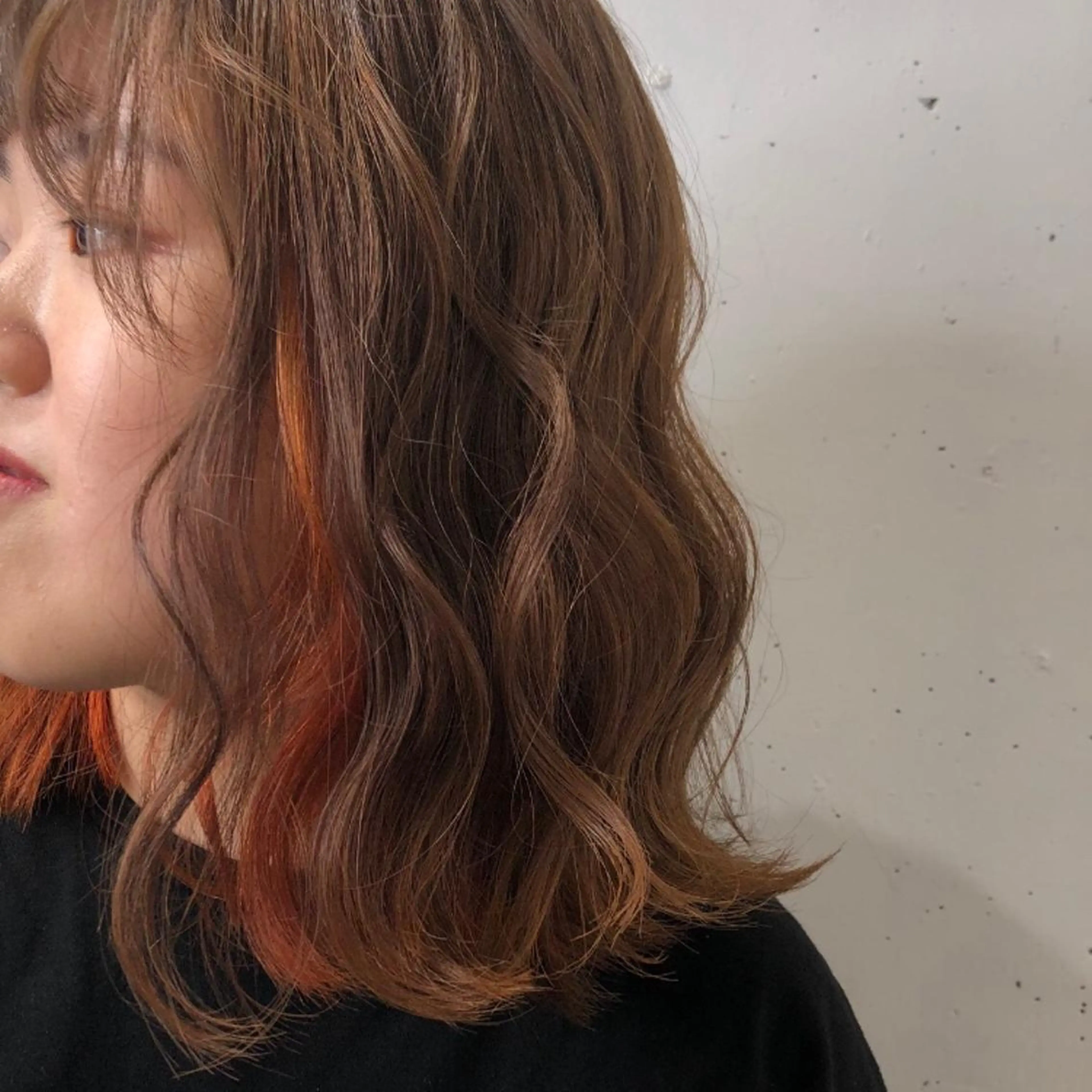 ミディアム カラー パーマ ヘアアレンジ 八巻 晴香のヘアスタイル
