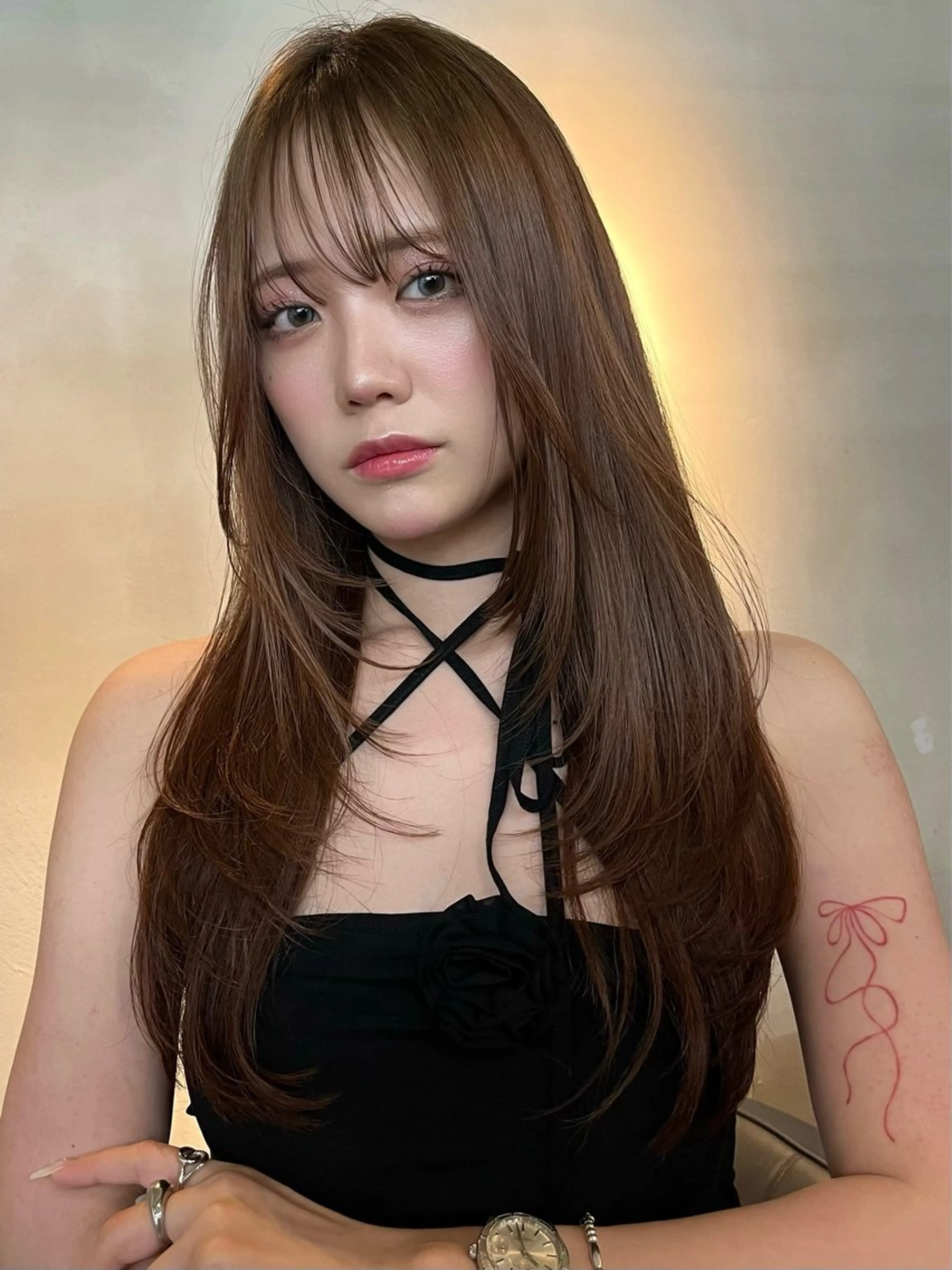 ロング カラー レイヤー/ハイトーン 🧬ituku🧬のヘアスタイル